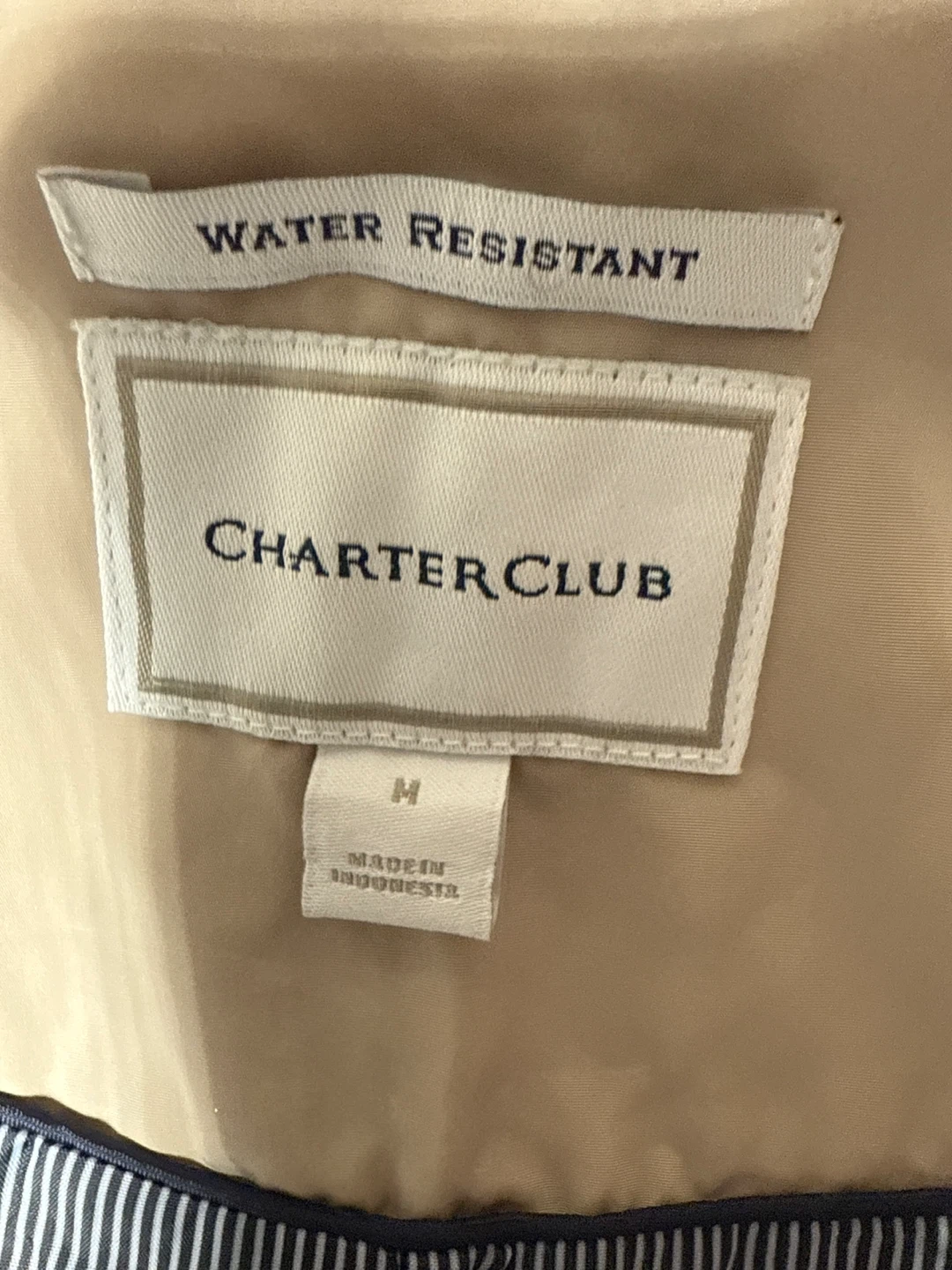 Charter Club Water Resistant Hooded Jacket - M - photo 4