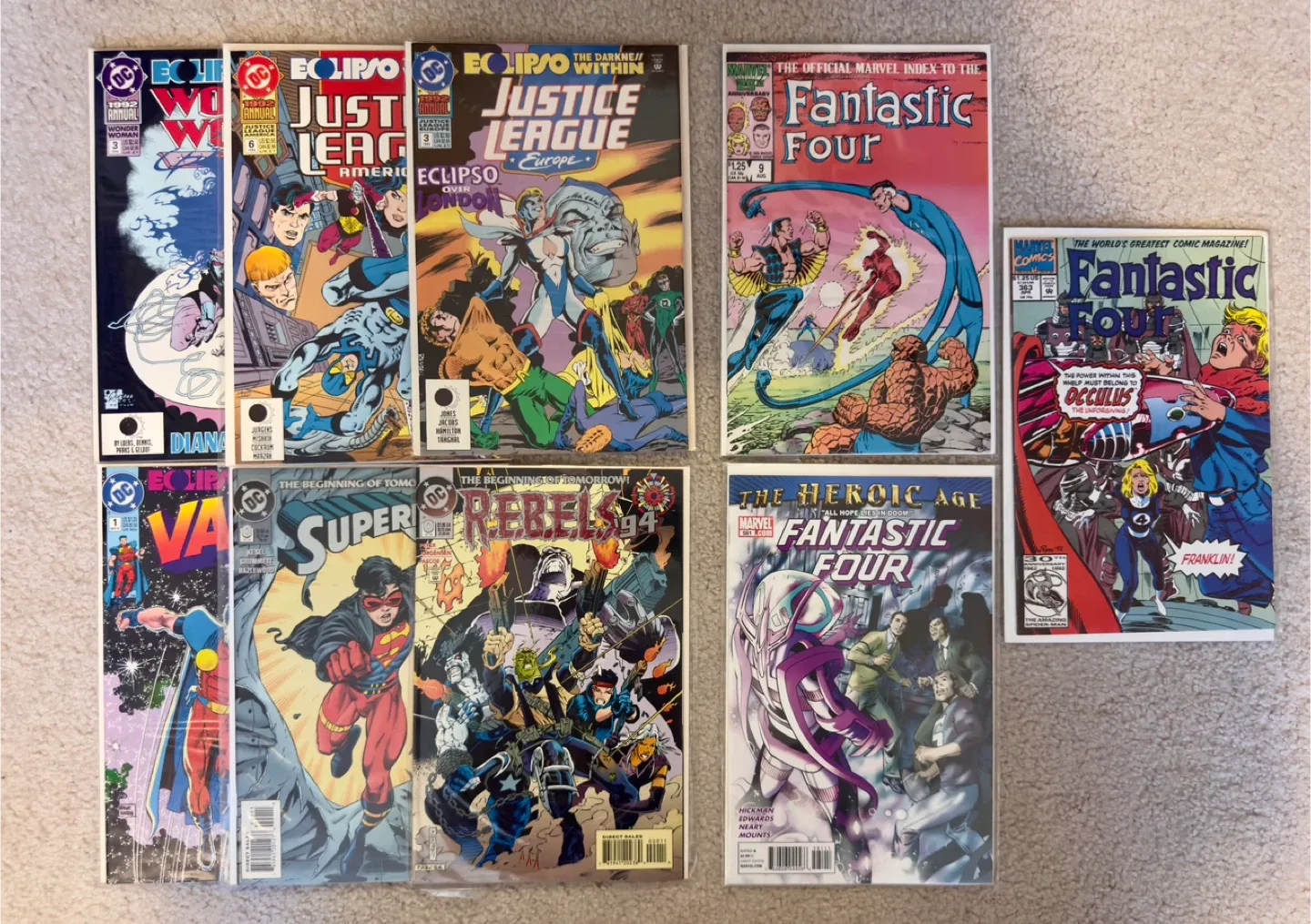 Comic Books - Justice League , Superboy, Fantastic 4
