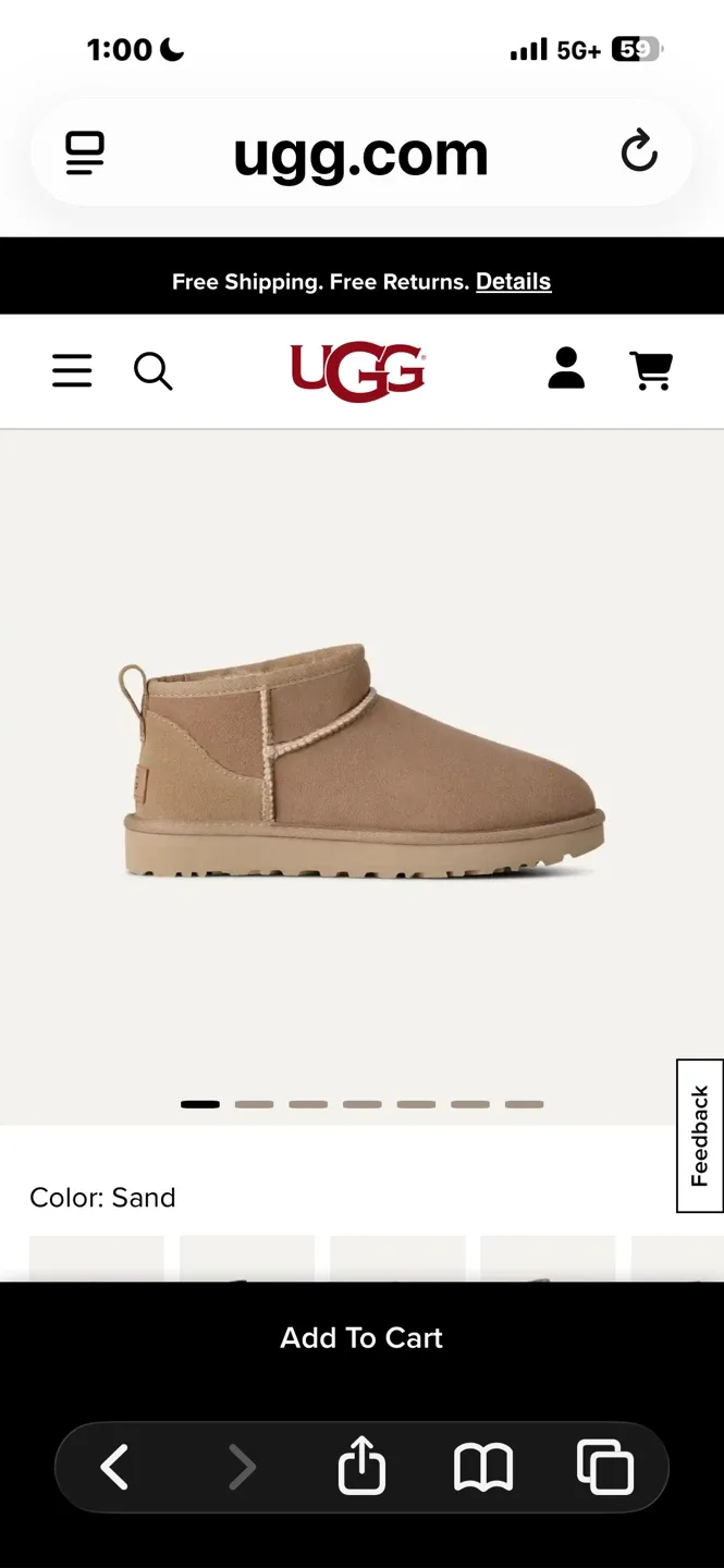 UGG Classic Mini Boot - Sand Colour