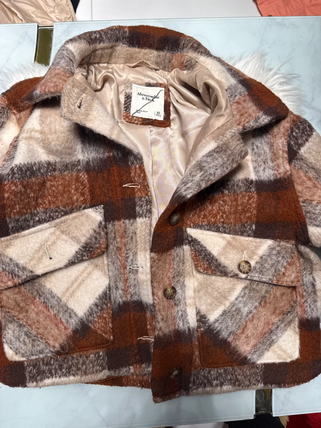 Abercrombie & Fitch Plaid Jacket - XS