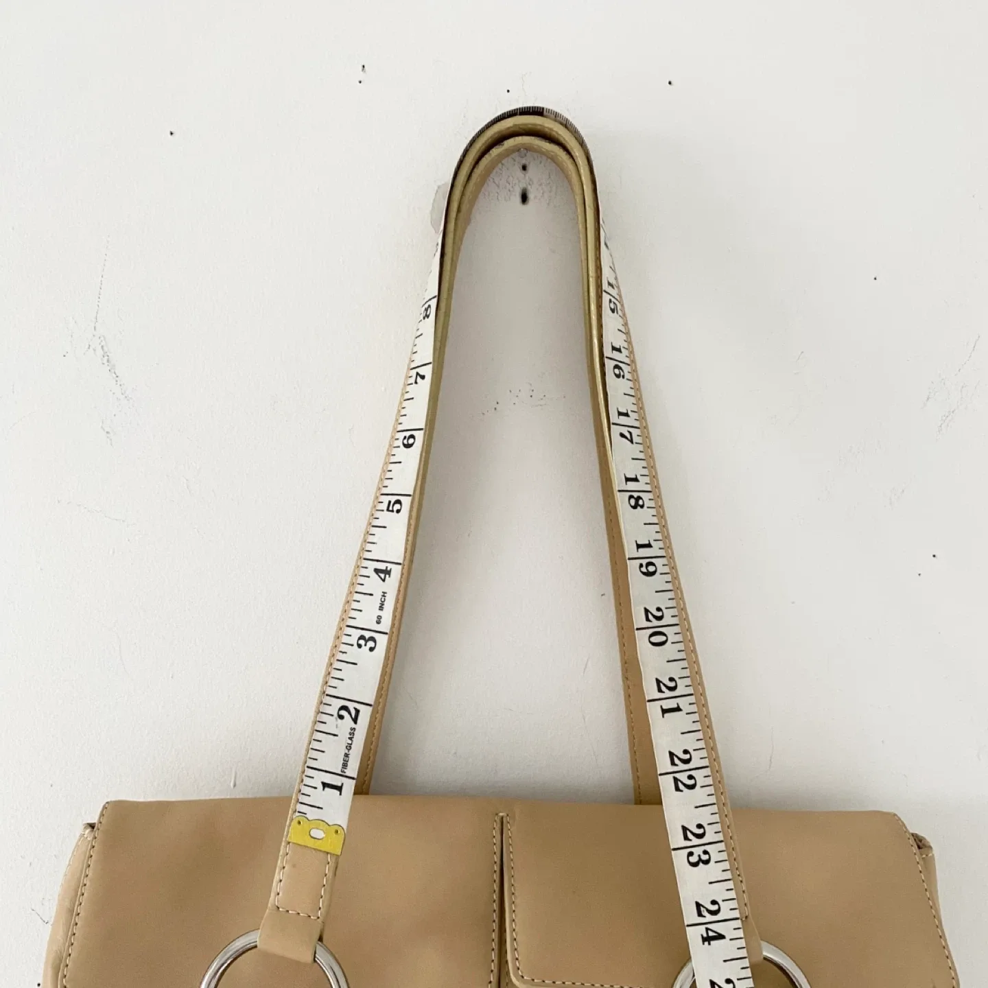 Y2K Leather Shoulder Bag with Silver Metal Ring image indicator(7)
