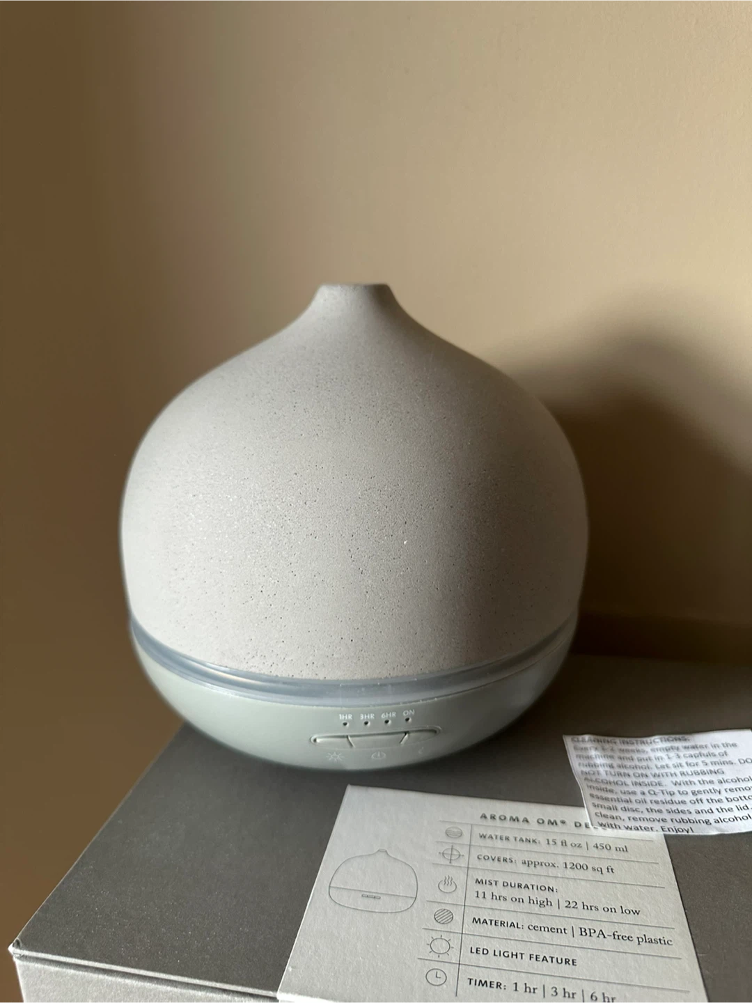Saje Aroma Om Stone Ultrasonic Diffuser+free essentials Oil - photo 3