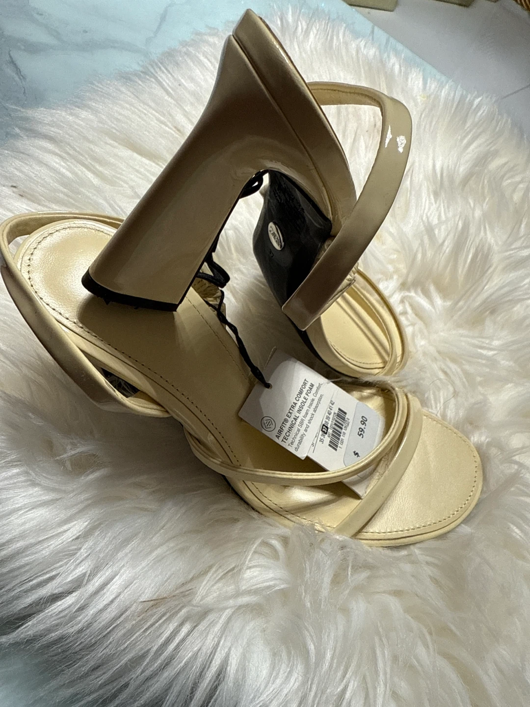 New Zara Heeled Sandals Size 37 - photo 4