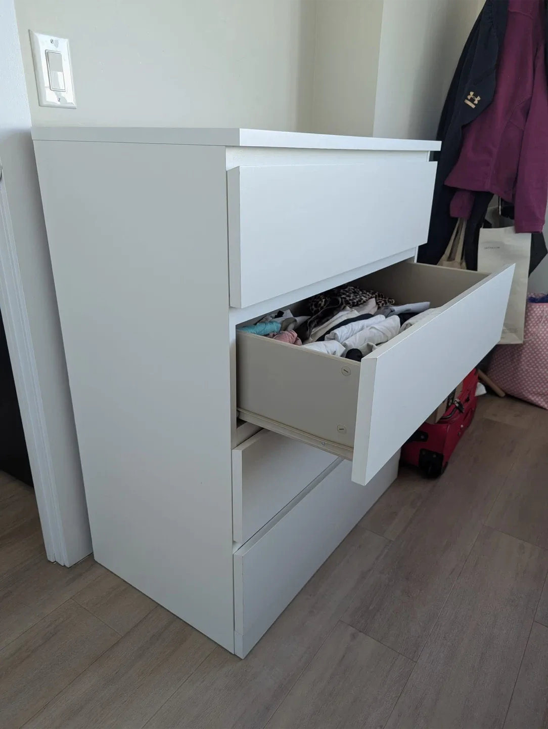 IKEA Malm White 4-Drawer Dresser