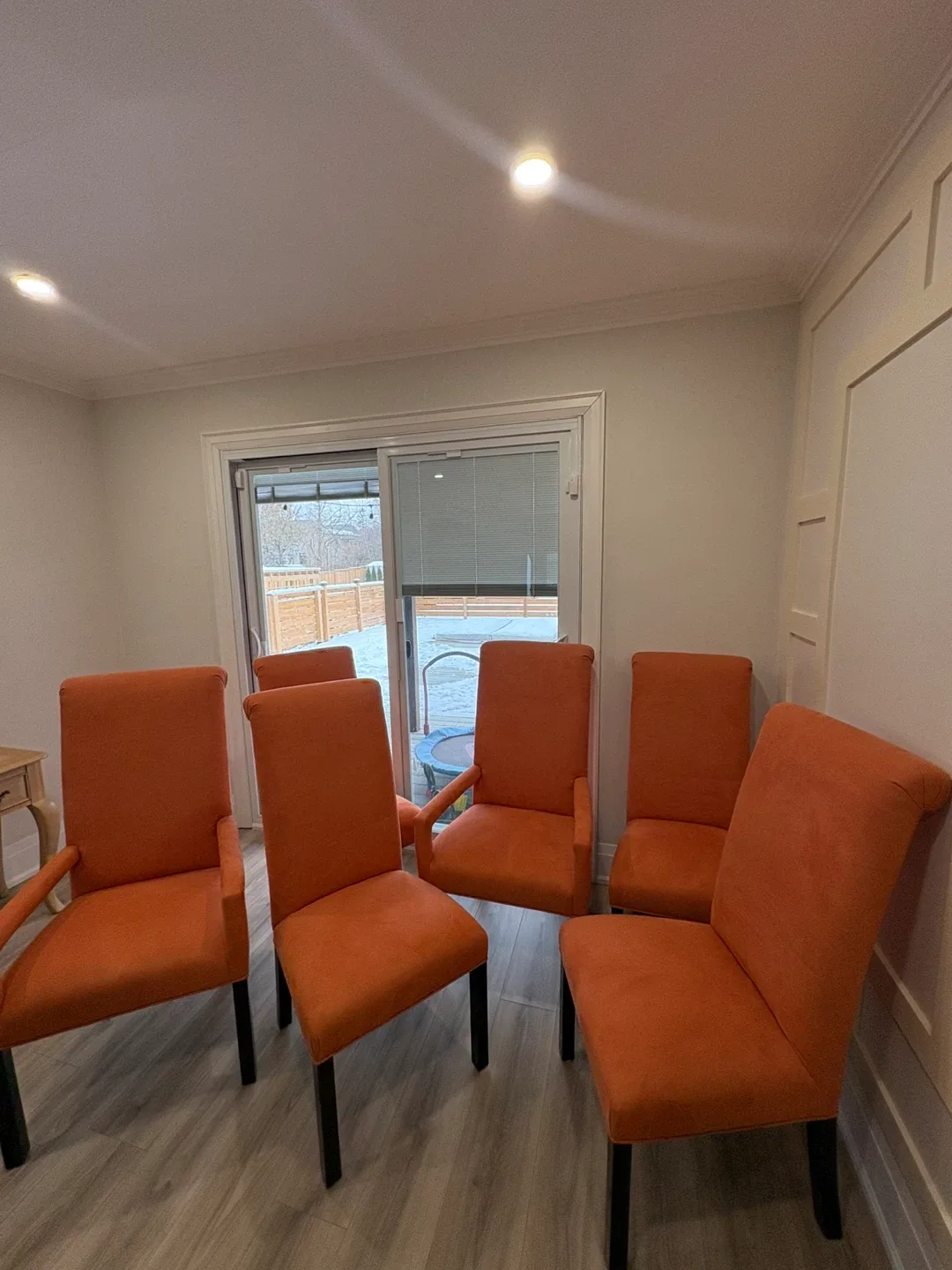 Orange Dining Chairs - Set of 6