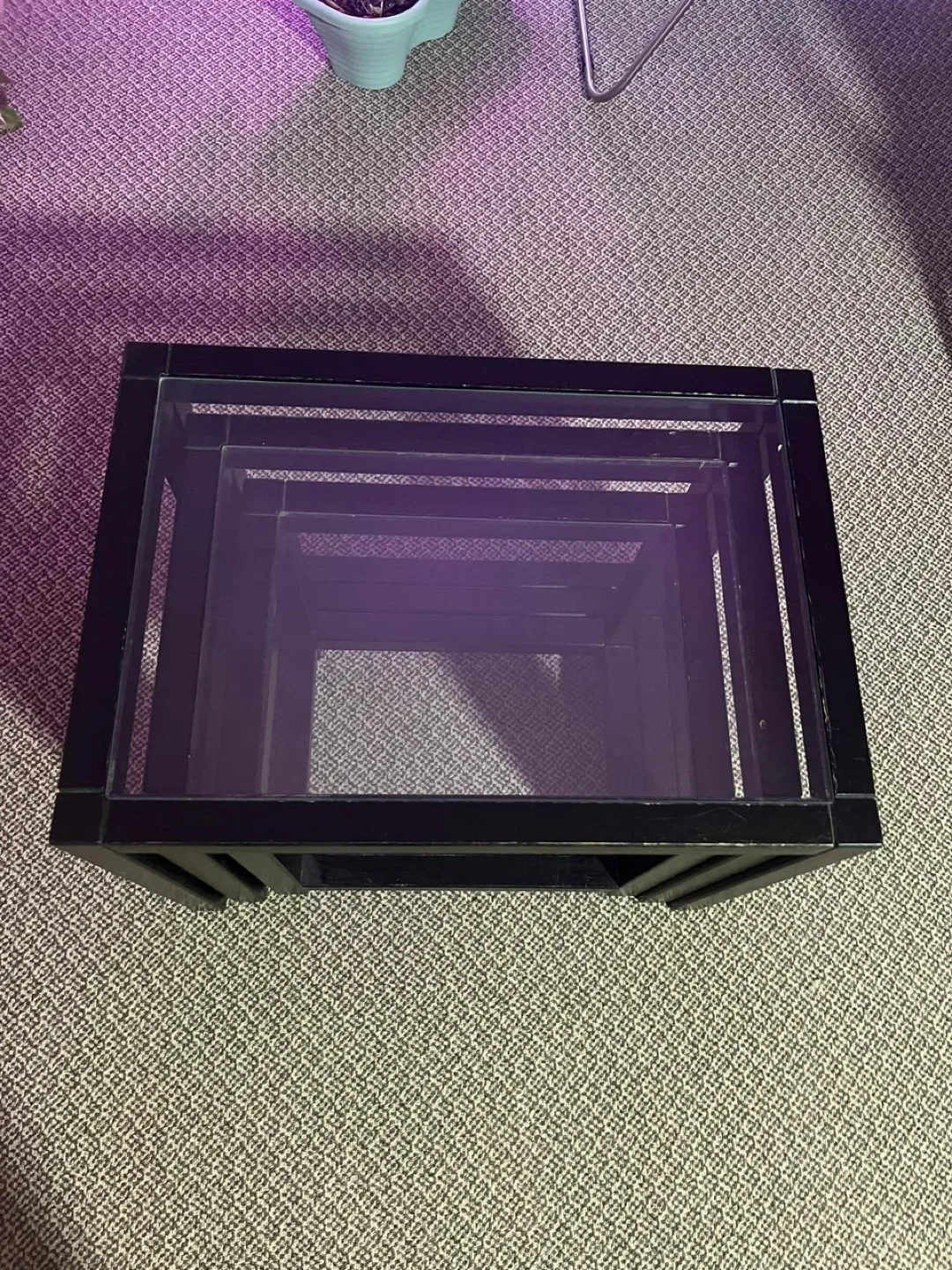 Black Nesting Tables - Glass Top image indicator(2)