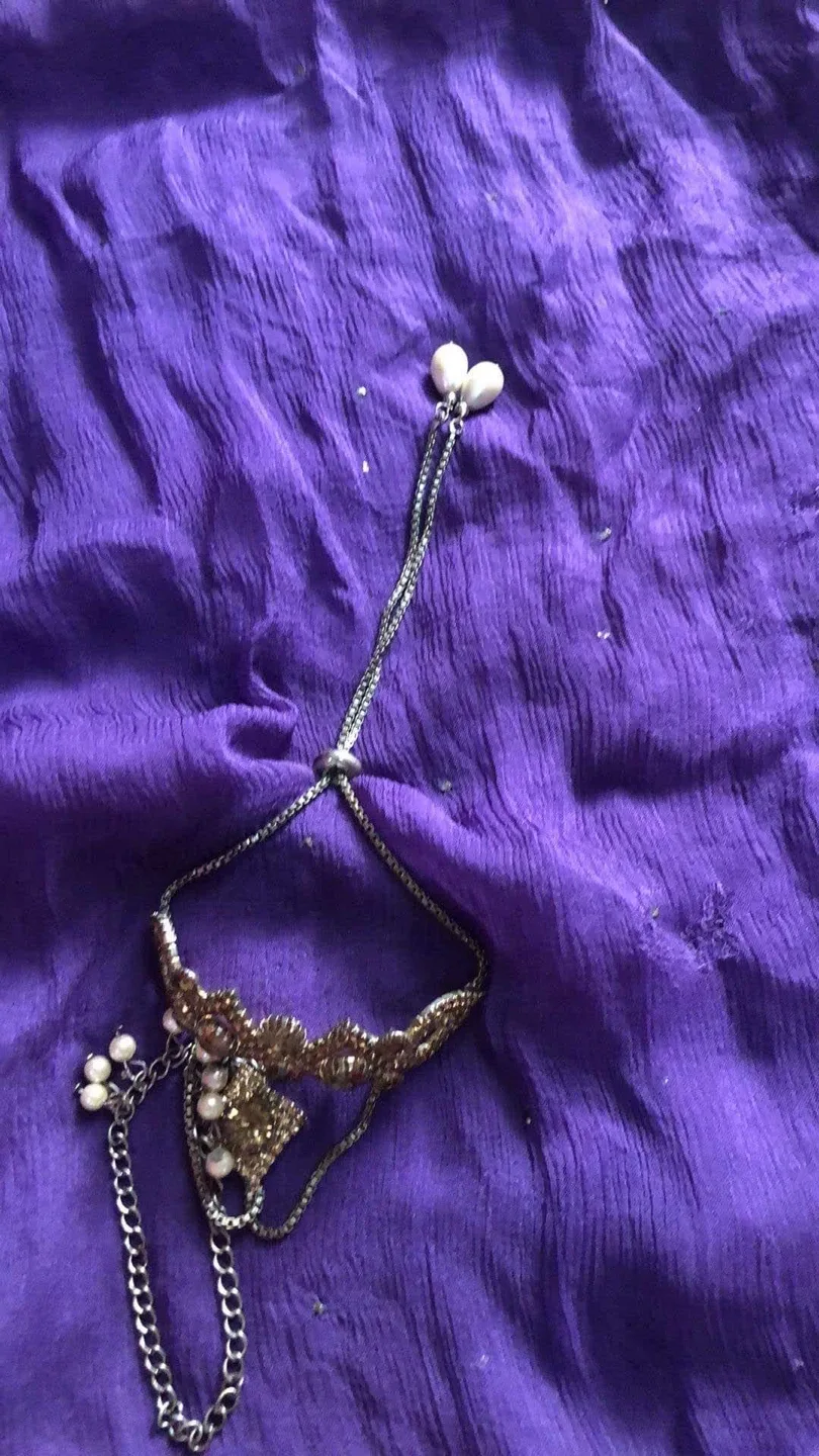 Pearl & Silver Tone Bracelet