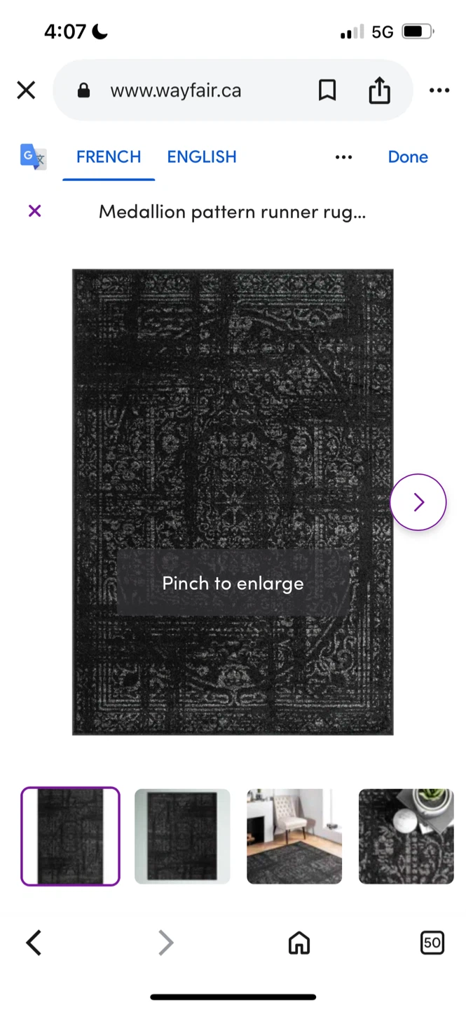 Wayfair Medallion Pattern Runner Rug 10X14 ft
