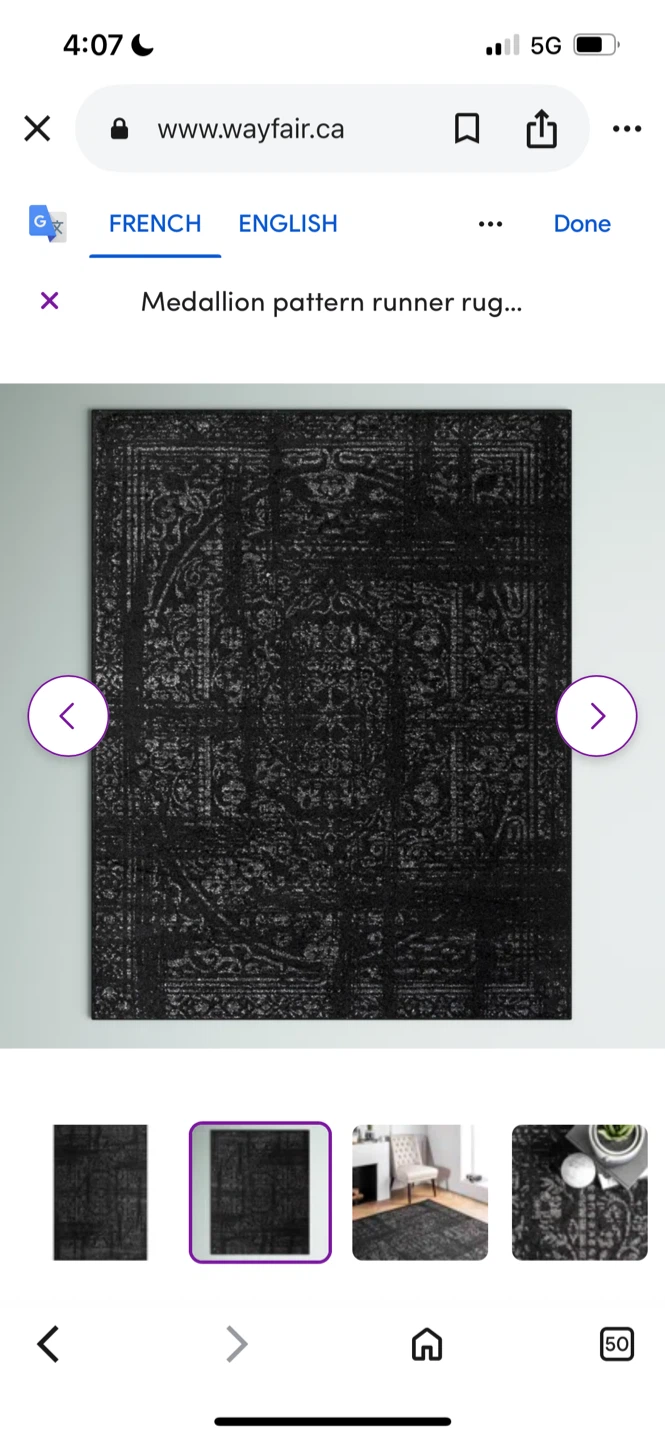 Wayfair Medallion Pattern Runner Rug 10X14 ft - photo 2