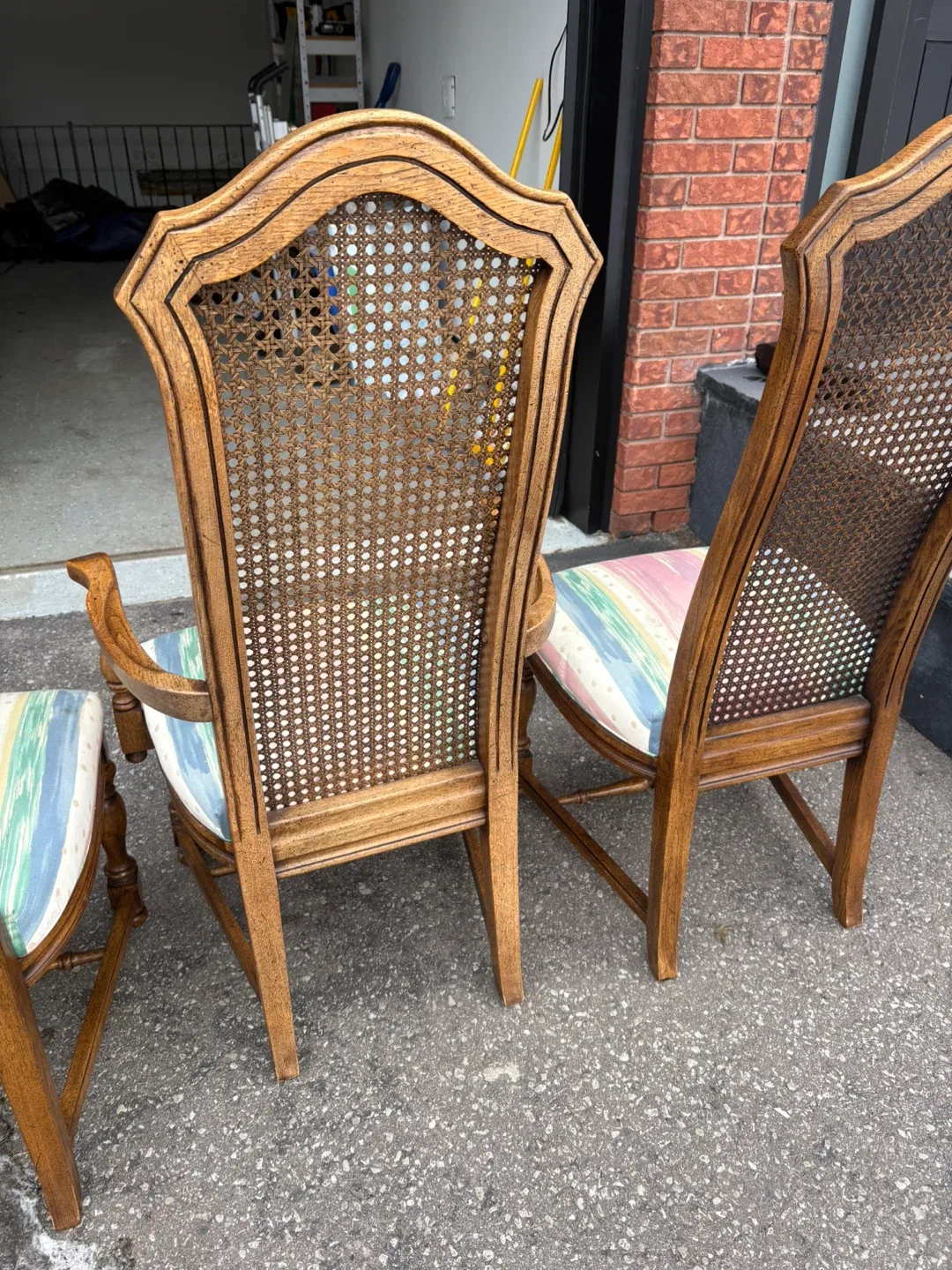 Set of 6 Vintage Cane Back Dining Chairs image indicator(5)