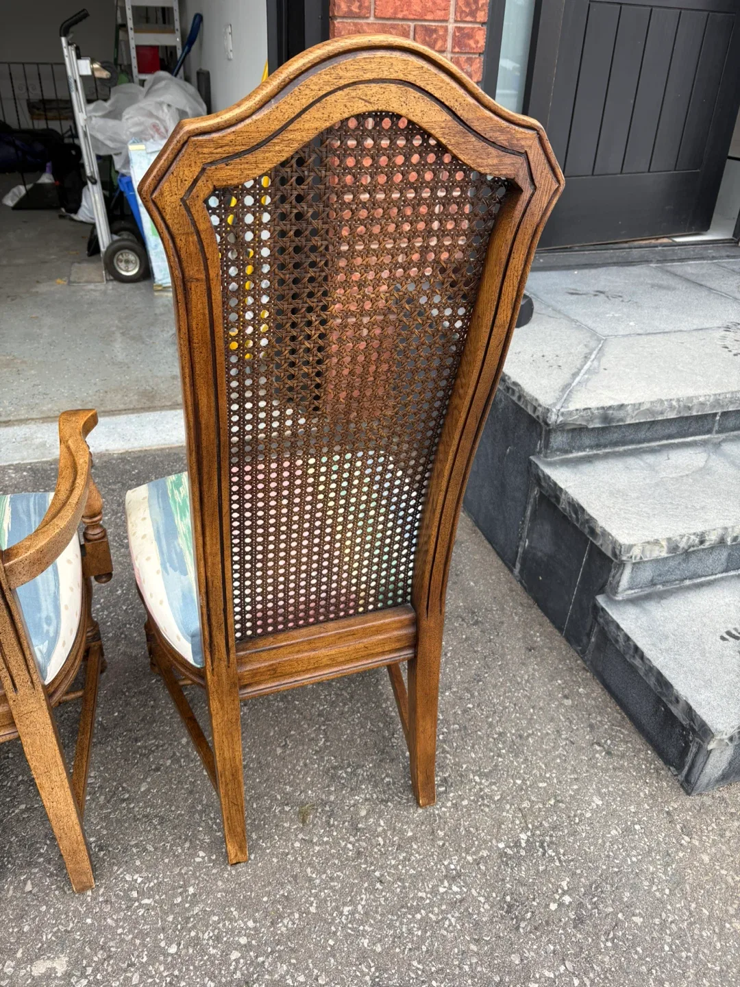 Set of 6 Vintage Cane Back Dining Chairs image indicator(4)