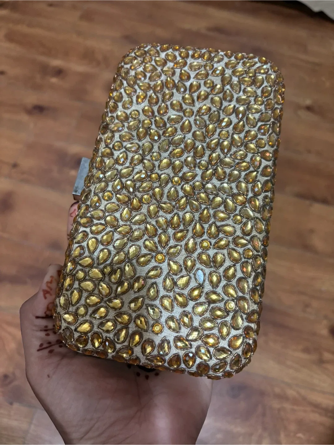 Gold Beaded Clutch