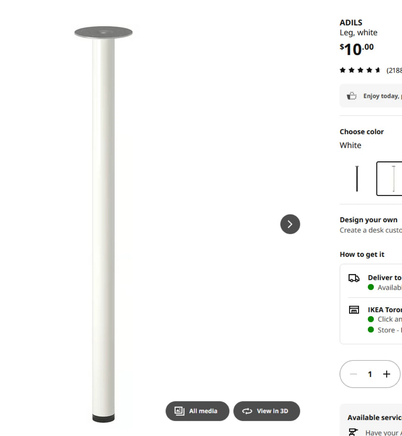 IKEA Leg - Set of 4 - photo 5