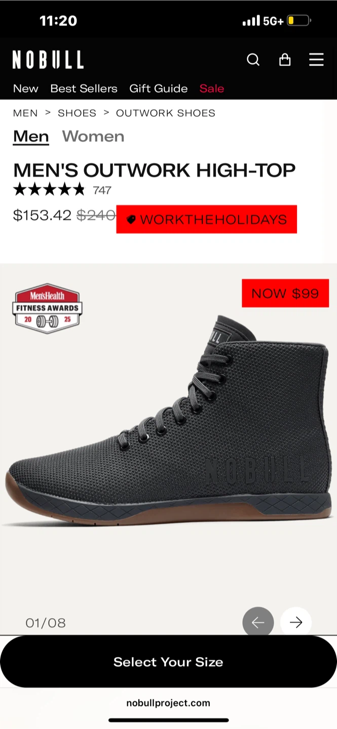 NOBULL Men's Outwork High-Top Shoes - photo 4