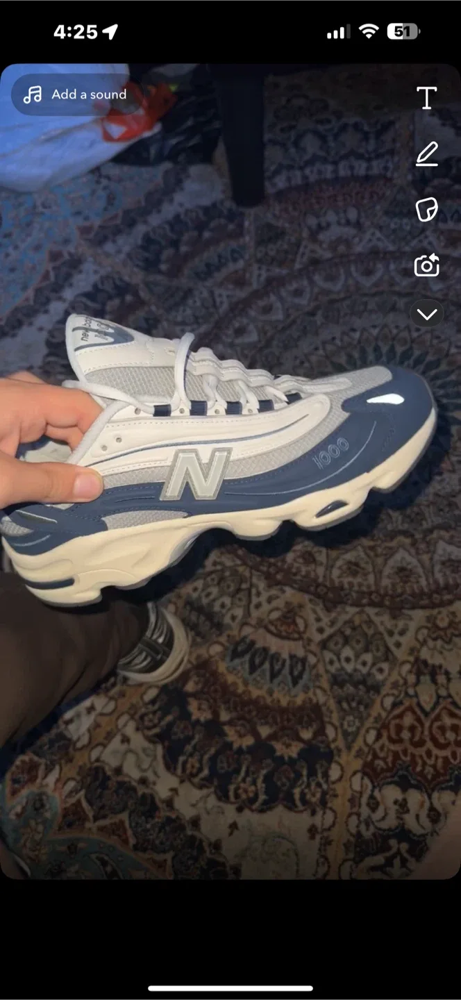 New Balance 1000 Sneakers - Navy blue sea salt image indicator(4)