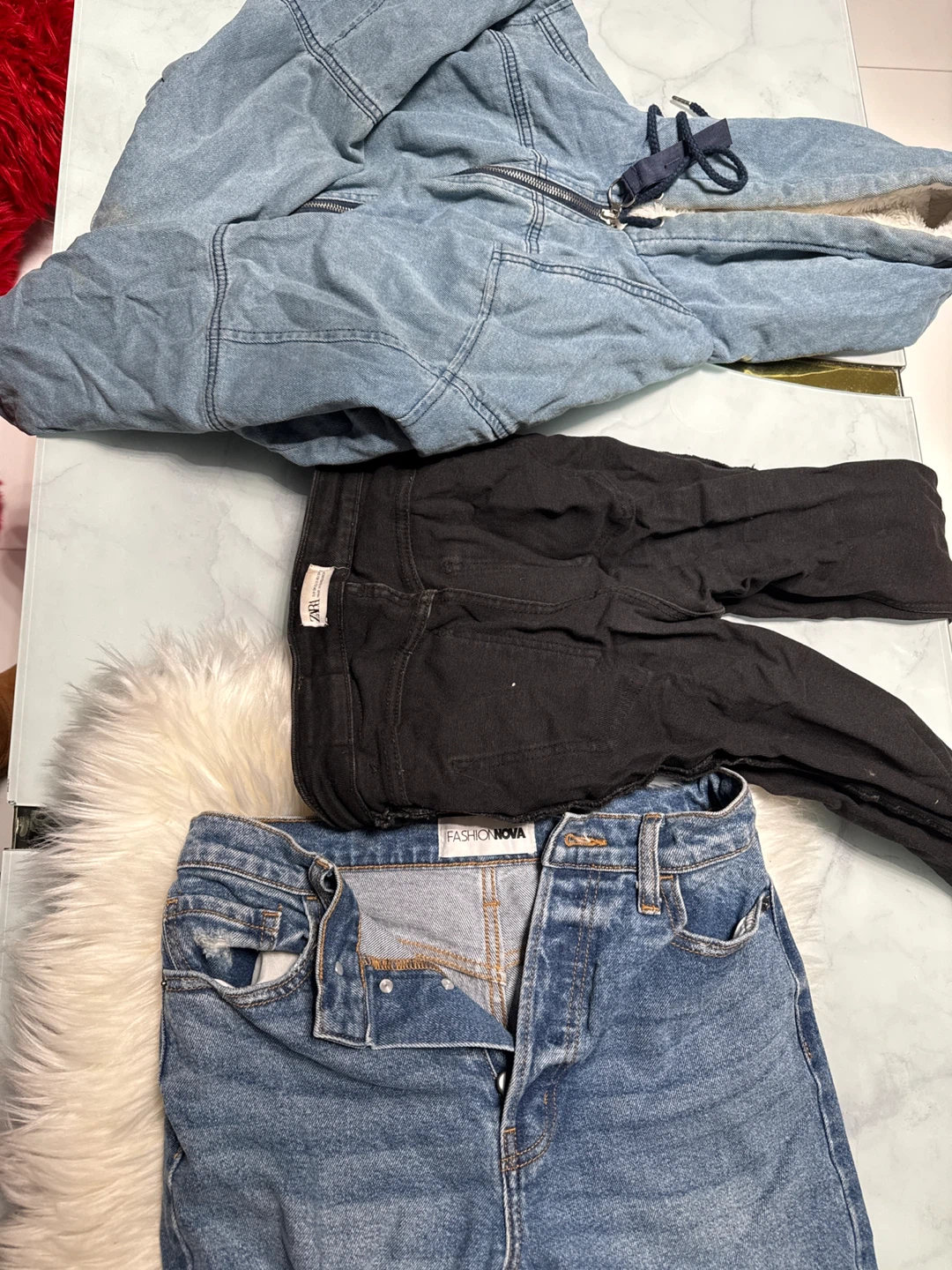 Bag complete Mixed Clothing Lot - Jeans, Shirts, Jacket