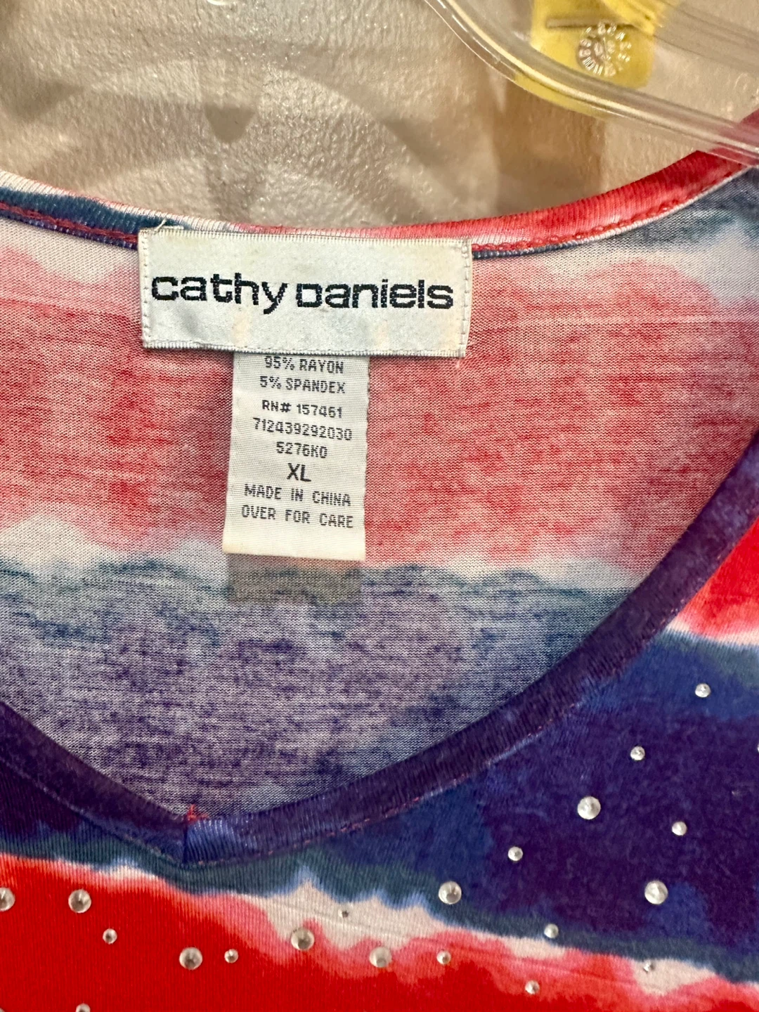 Cathy Daniels XL Red/Blue Top - photo 3