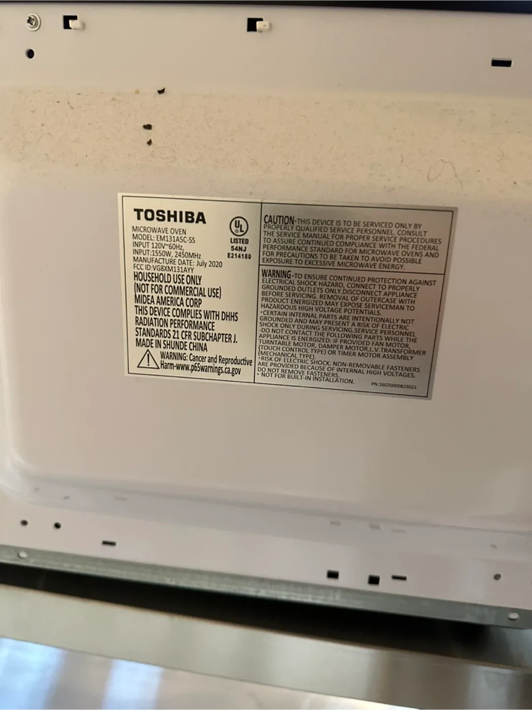 Toshiba Microwave Oven ML-EM34P(SS) image indicator(3)