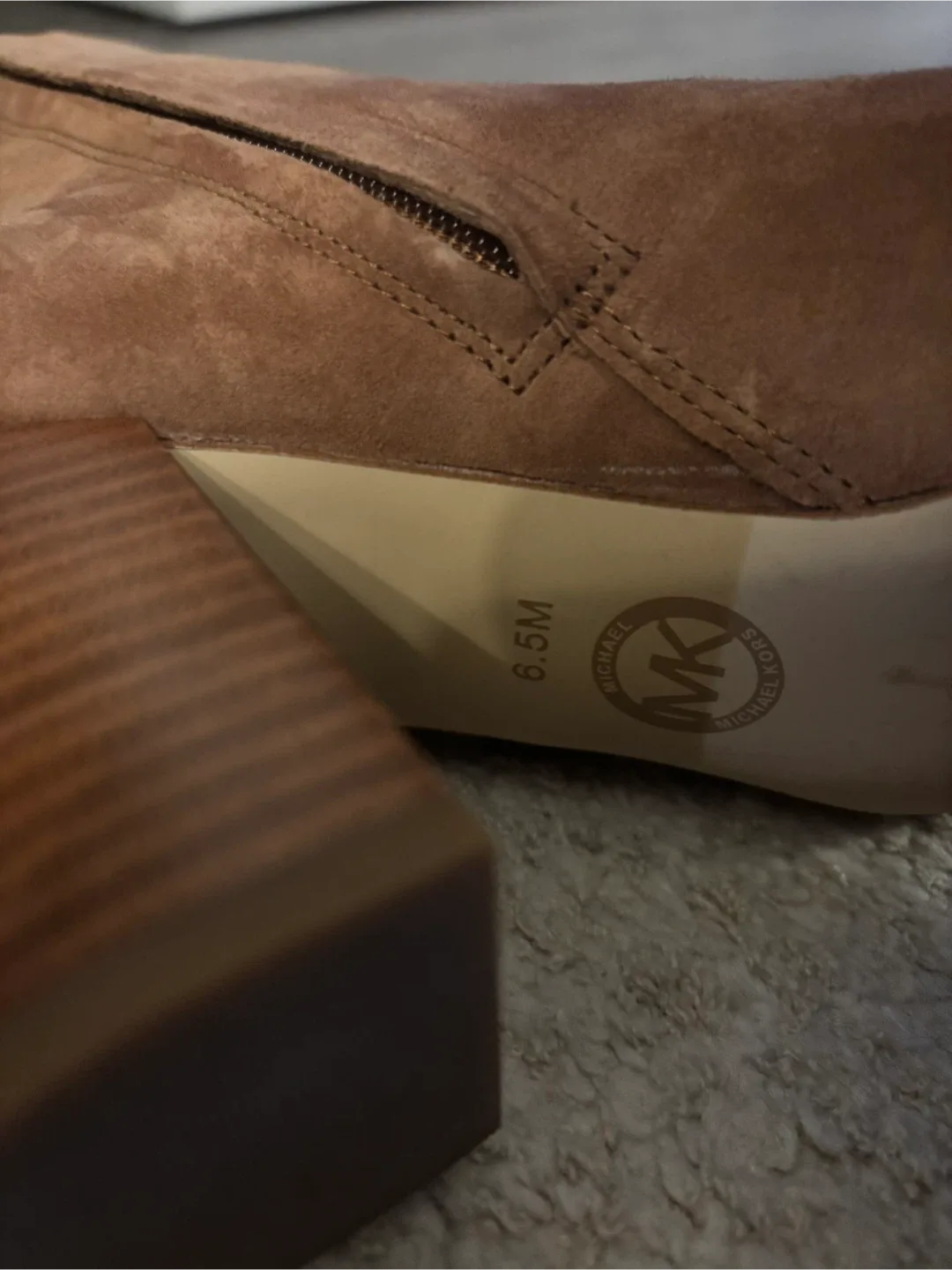 Michael Kors Brown Suede Booties - Size 6.5 image indicator(5)