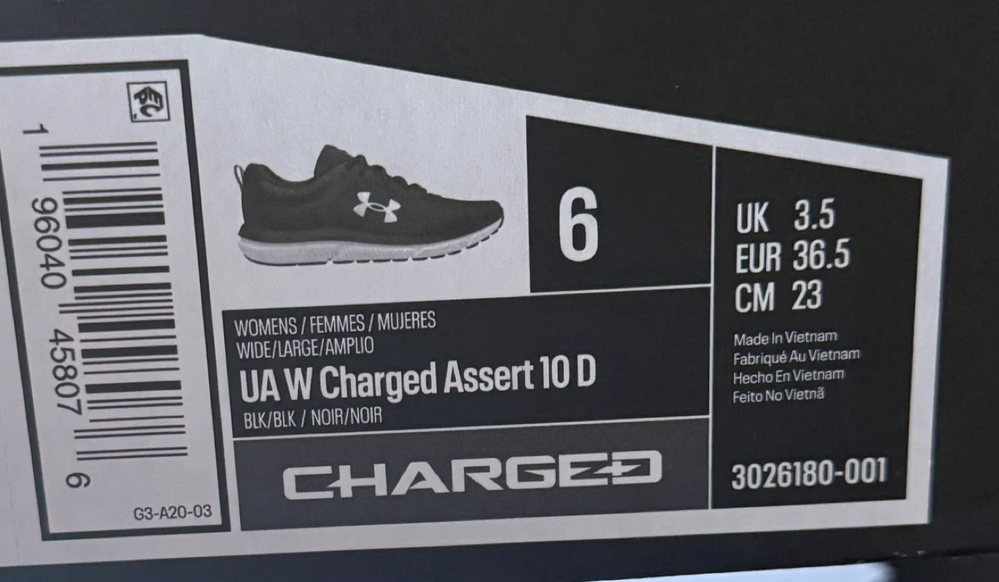 Under Armour Charged Assert 10 D - Women's Size 6