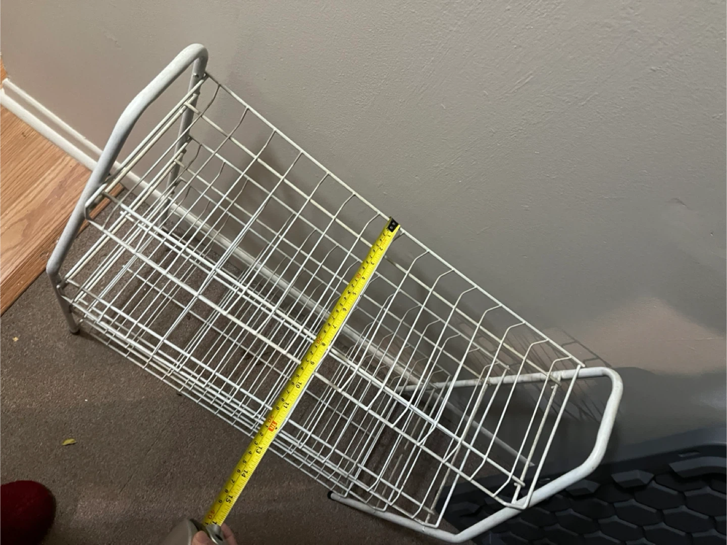 White Metal 3-Tier Shoe Rack - photo 3
