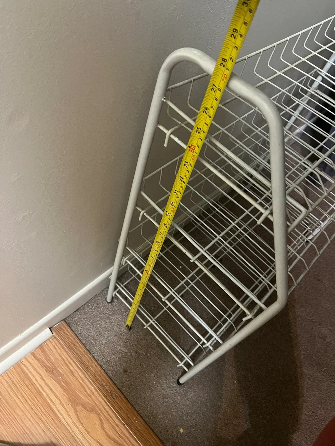 White Metal 3-Tier Shoe Rack image indicator(5)