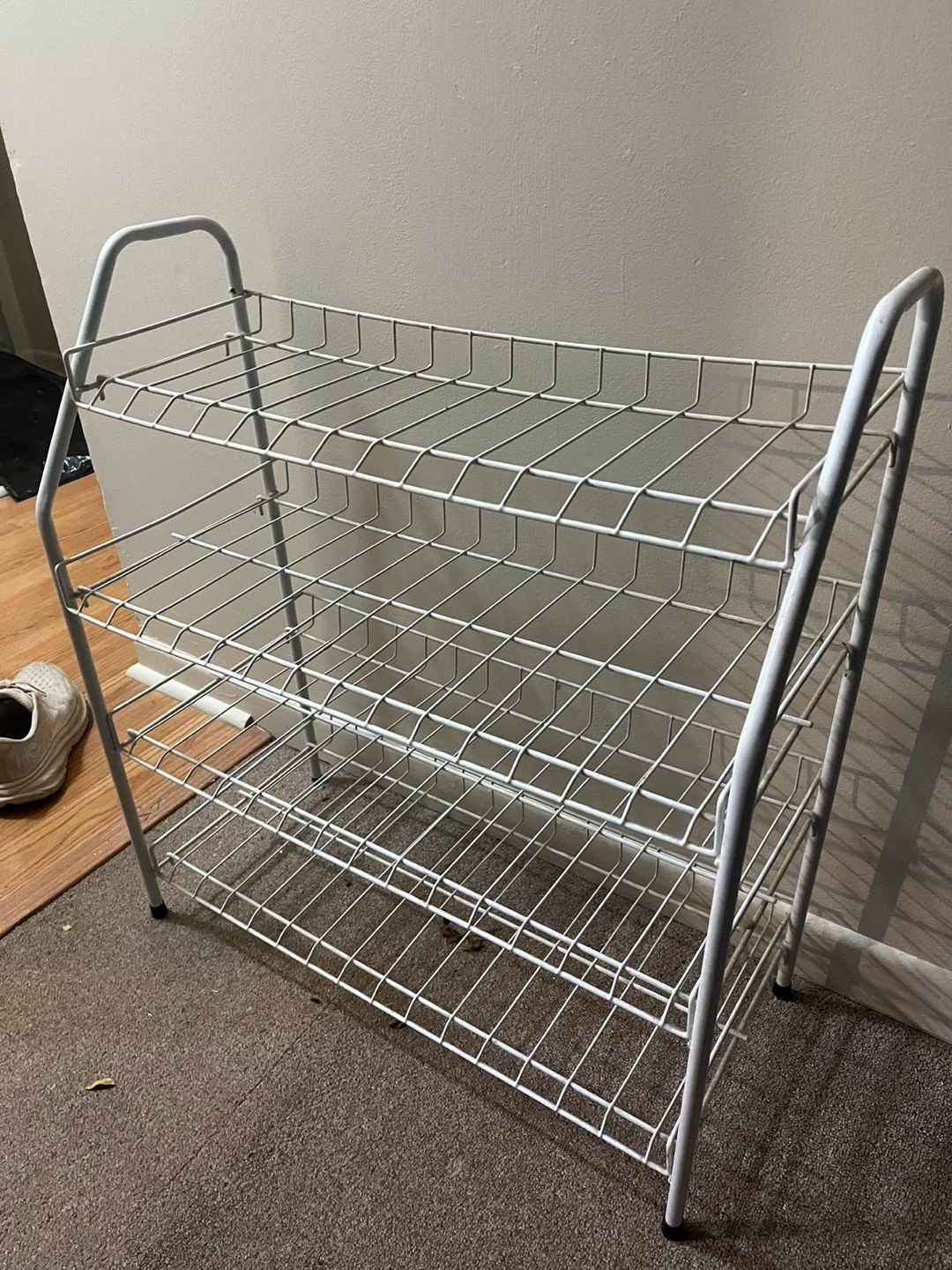 White Metal 3-Tier Shoe Rack - photo 2