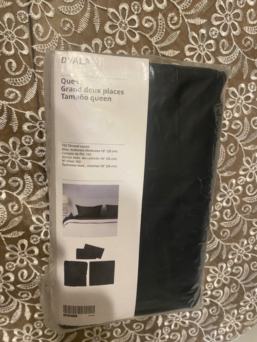 Queen Size Black Sheet Set - New in Package