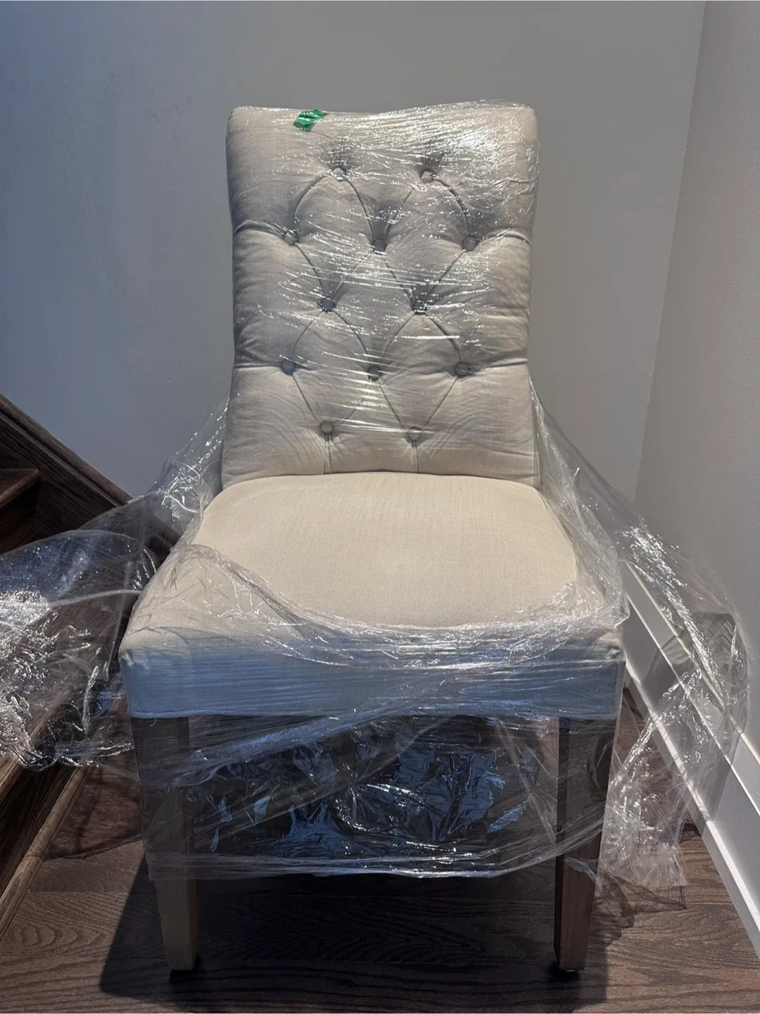 Restoration Hardware Upholstered Dining Chair Beige