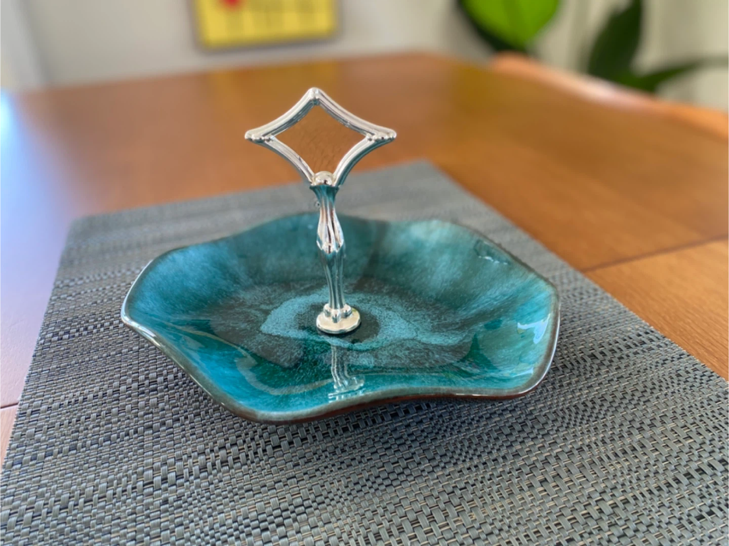 Vintage Blue Mountain Pottery Candy Dish w/handle
