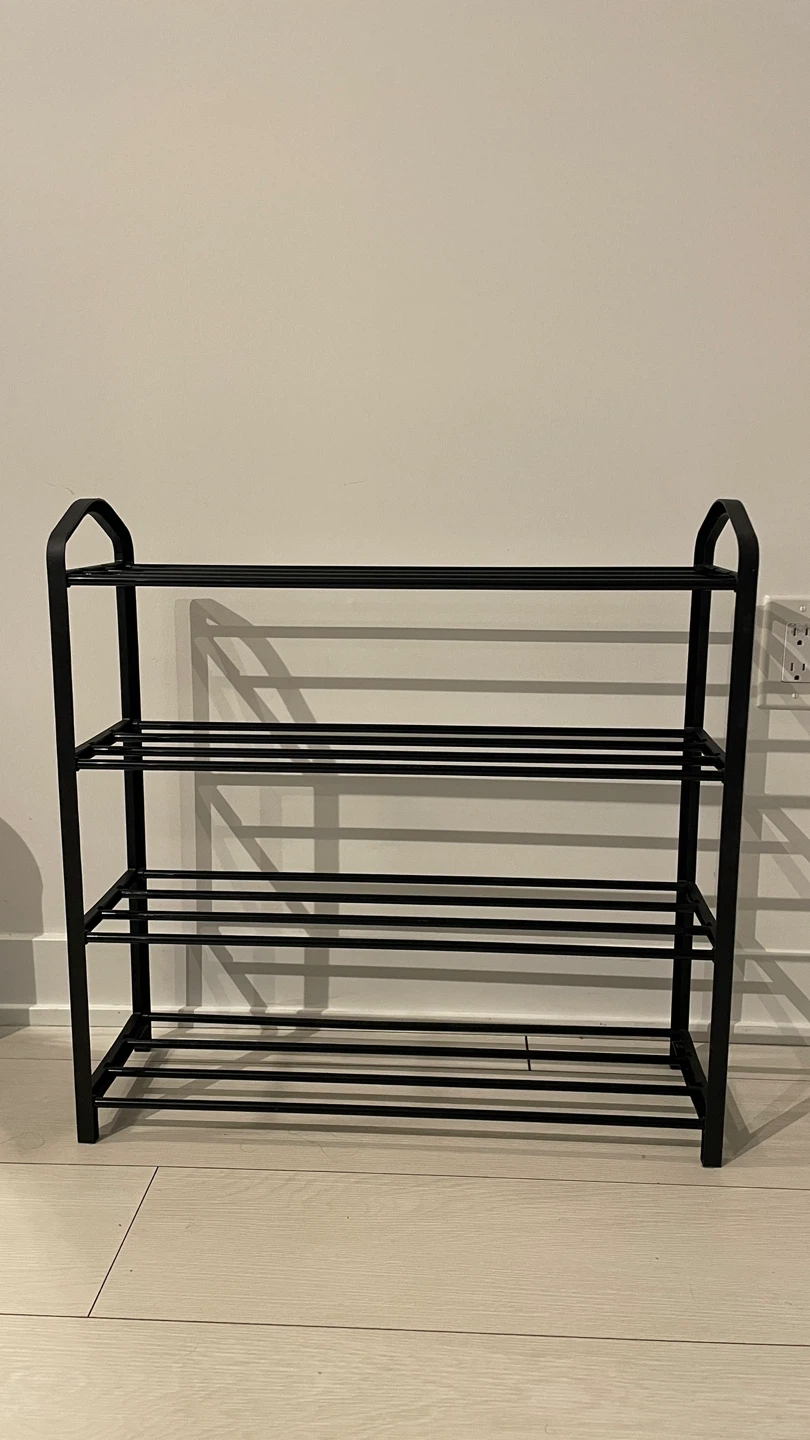 Mainstays 4-Tier Shoe Rack - Black - photo 2