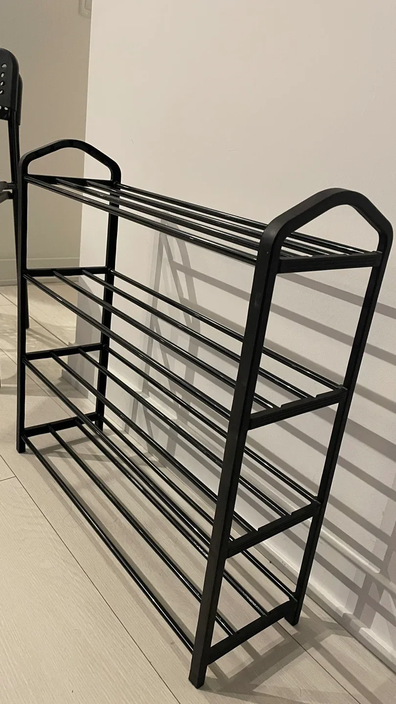 Mainstays 4-Tier Shoe Rack - Black