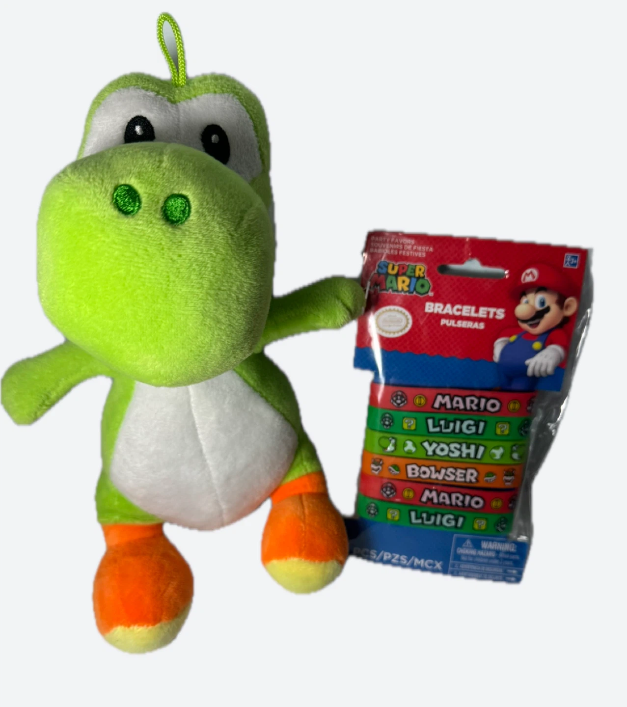 Super Mario Yoshi Plush & NEW Bracelet Set