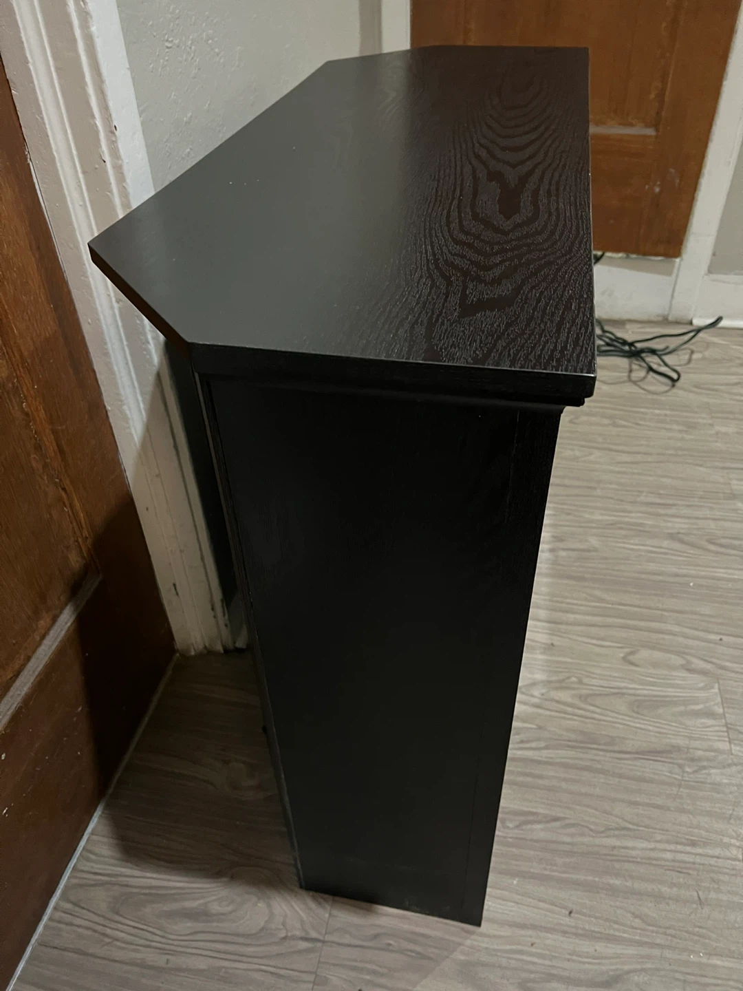 Black Corner Fireplace TV Stand - photo 5