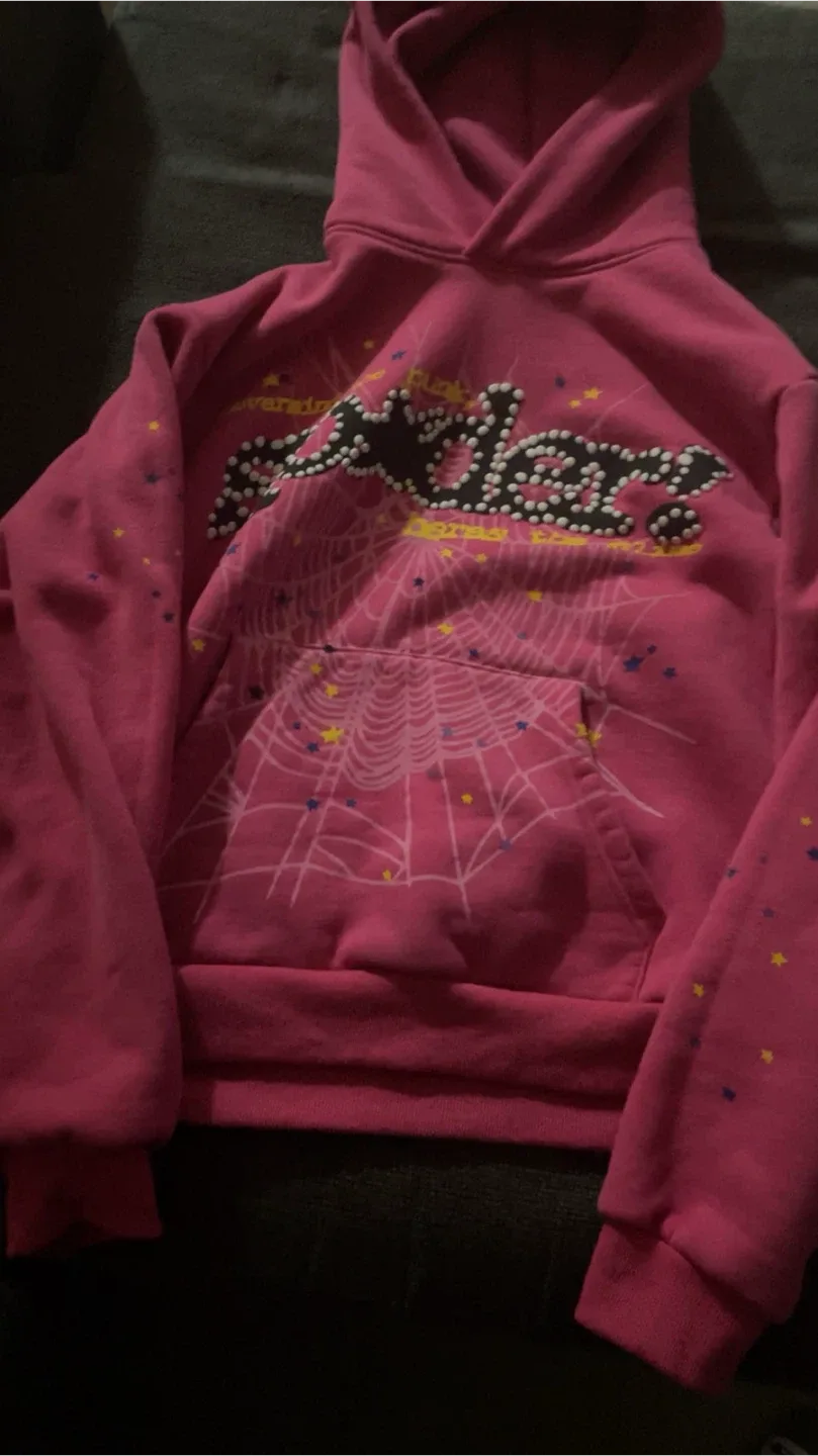Spider Pink Hoodie Size M