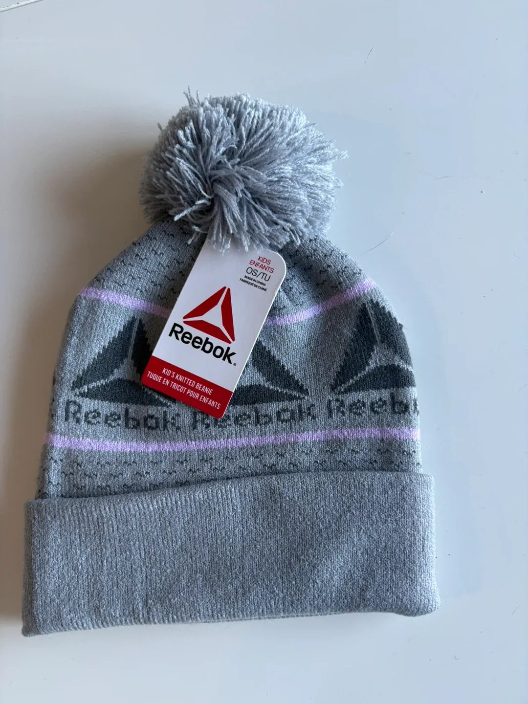 New Reebok Kids Knitted Beanie Hat  - OS/TU