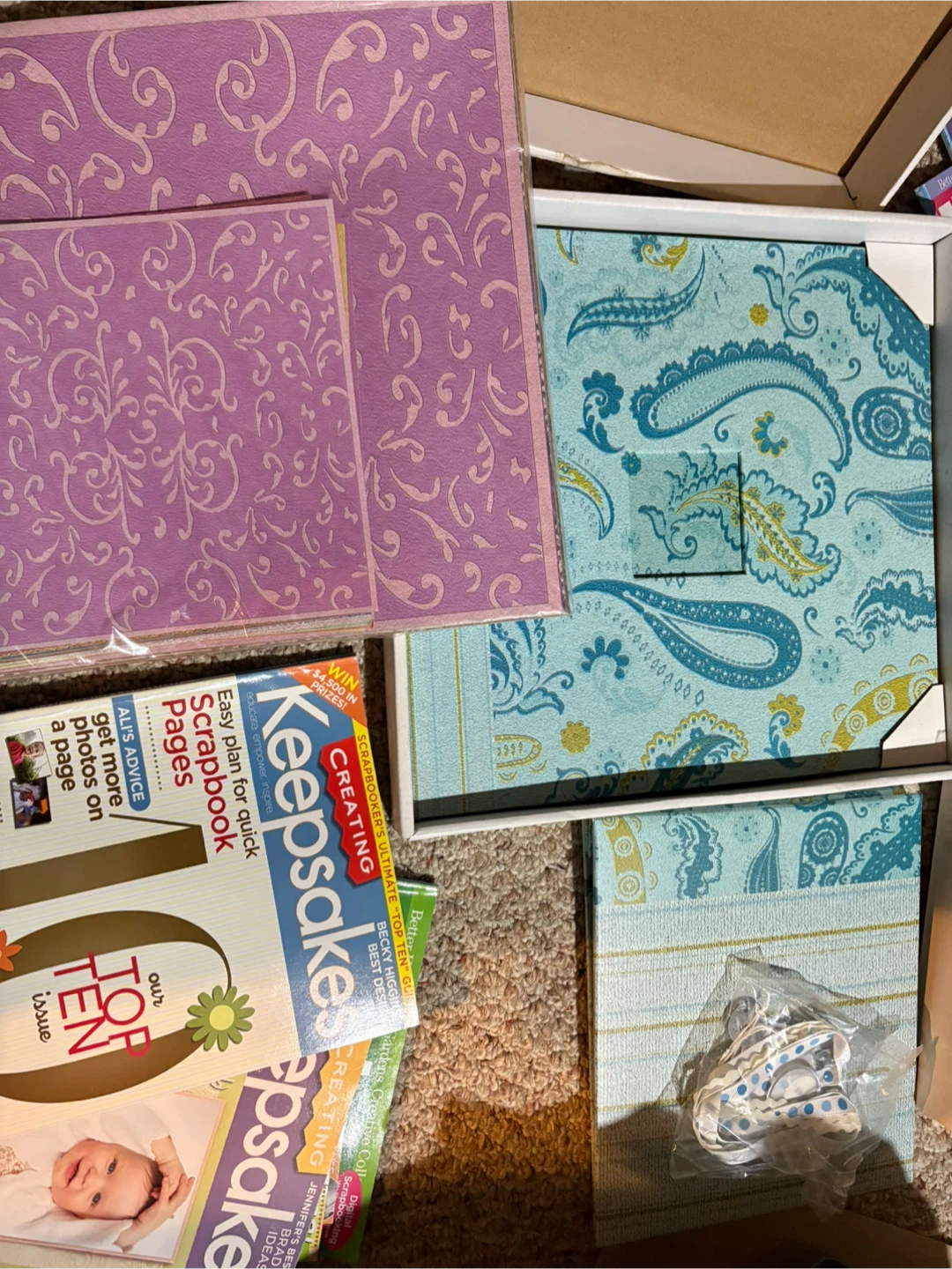 Scrapbook Kit with Papers & Embellishments