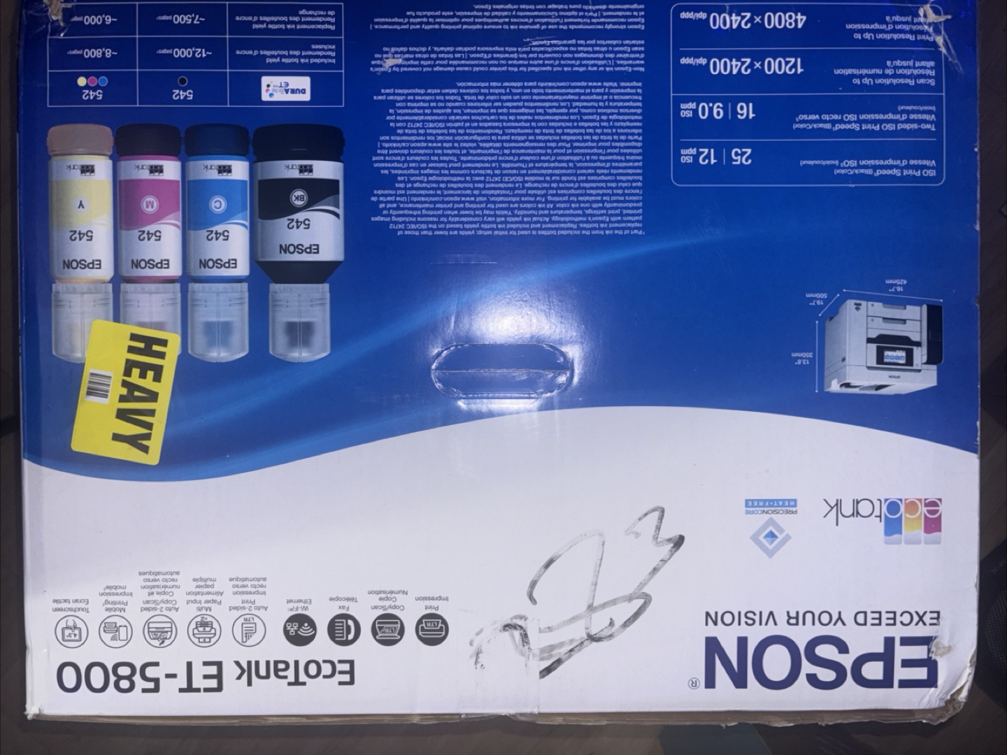 BRAND NEW Epson EcoTank ET-5800 Printer - photo 4