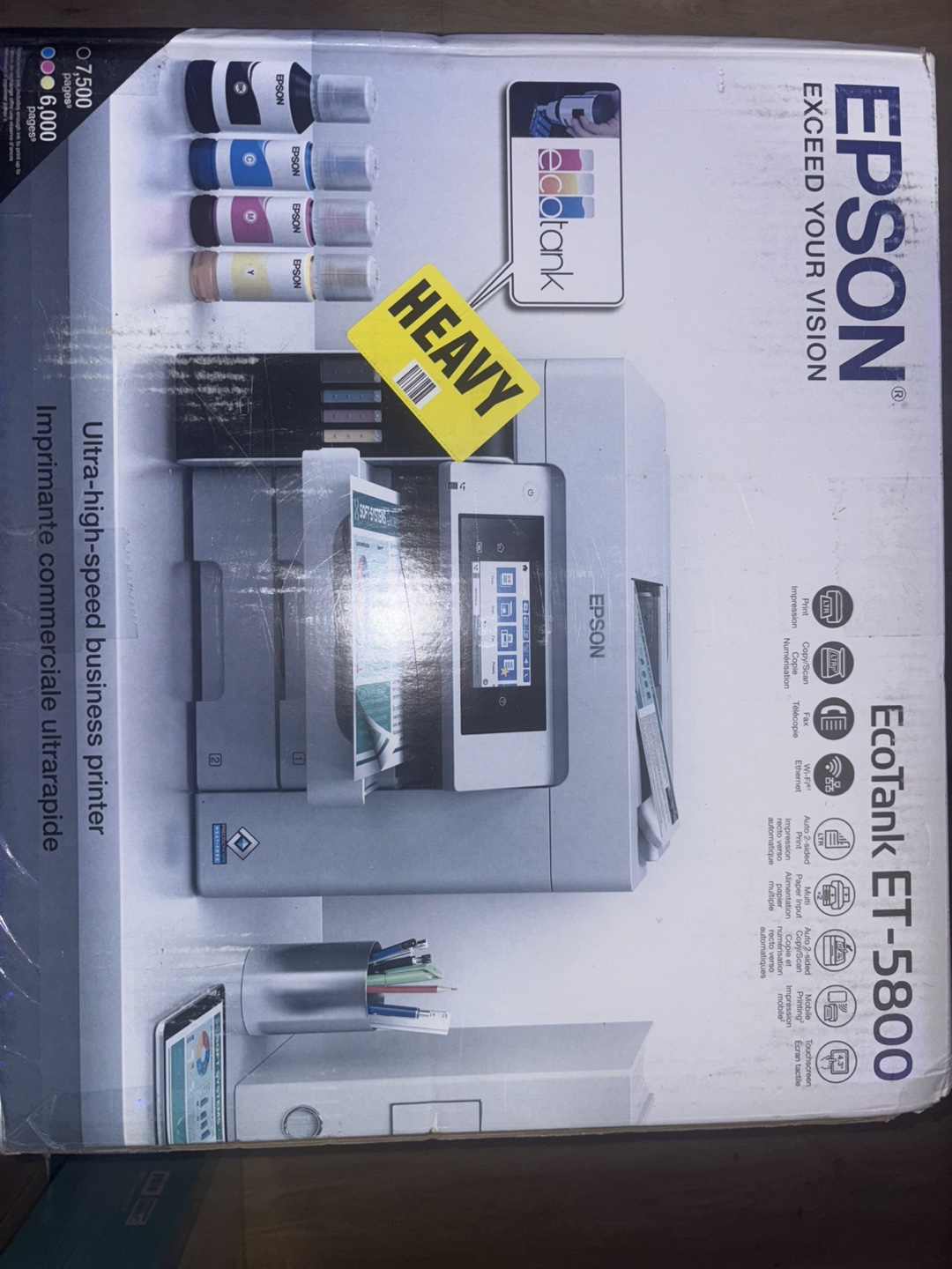 BRAND NEW Epson EcoTank ET-5800 Printer