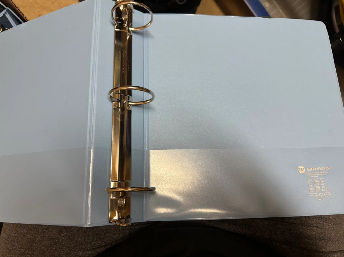 Grand&Toy 2" Economy Round Ring Binder - Light Blue image indicator(2)