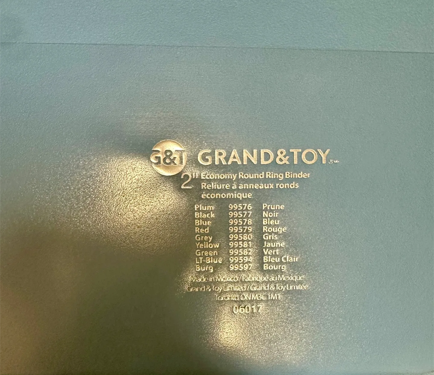 Grand&Toy 2" Economy Round Ring Binder - Light Blue image indicator(3)