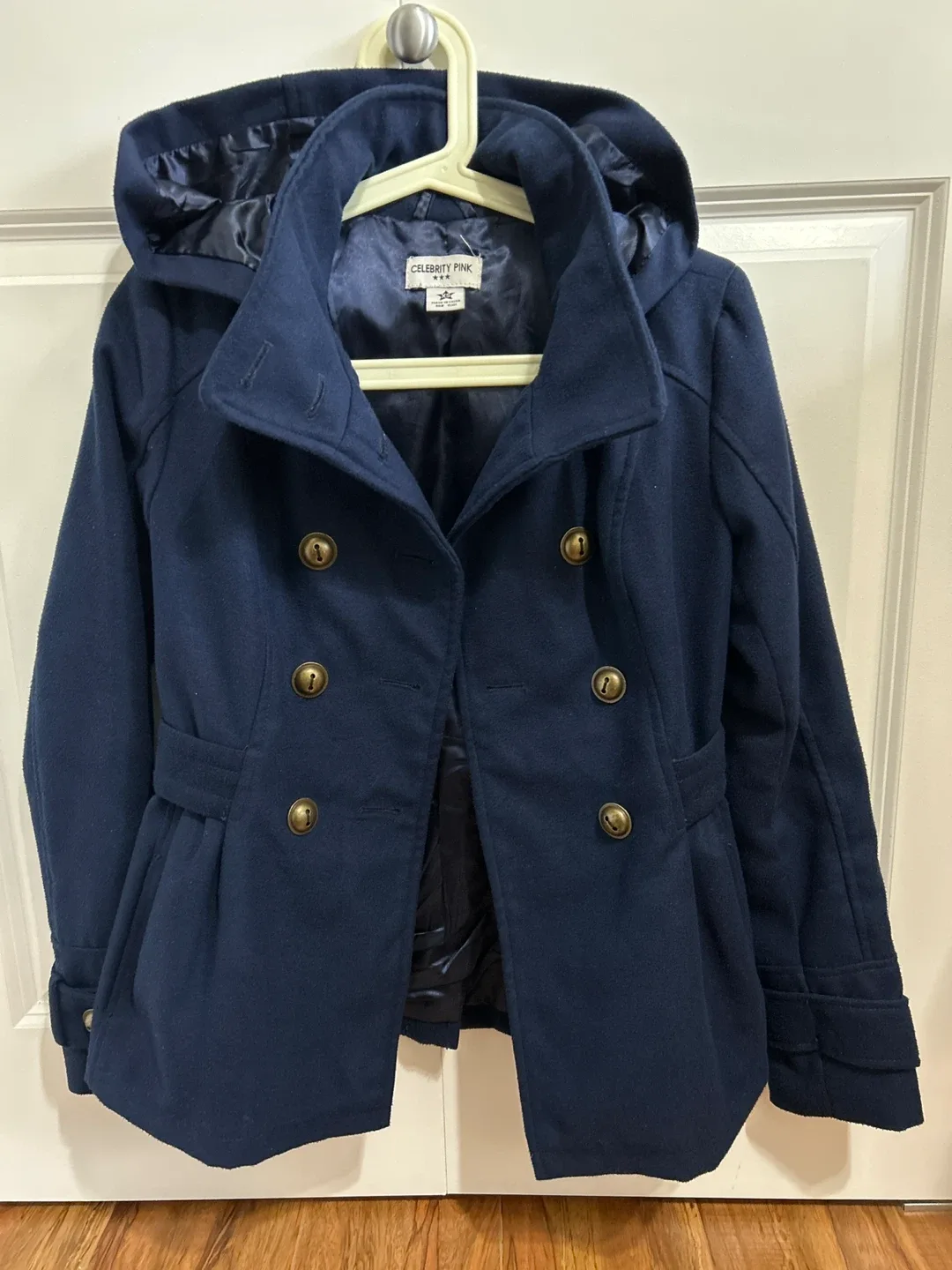 Celebrity Pink Navy Blue Peacoat