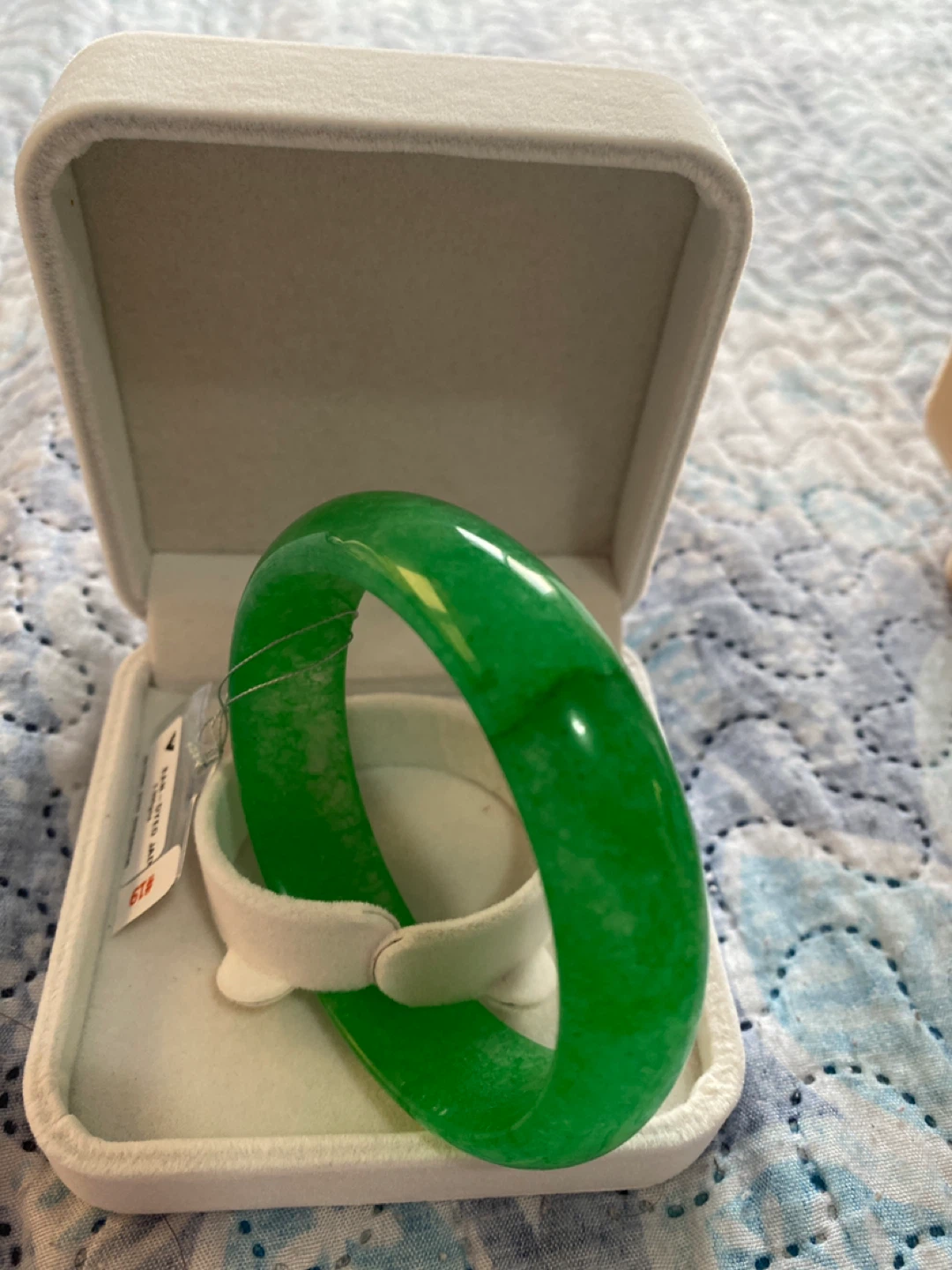 Green Jade Bangle Bracelet - photo 2