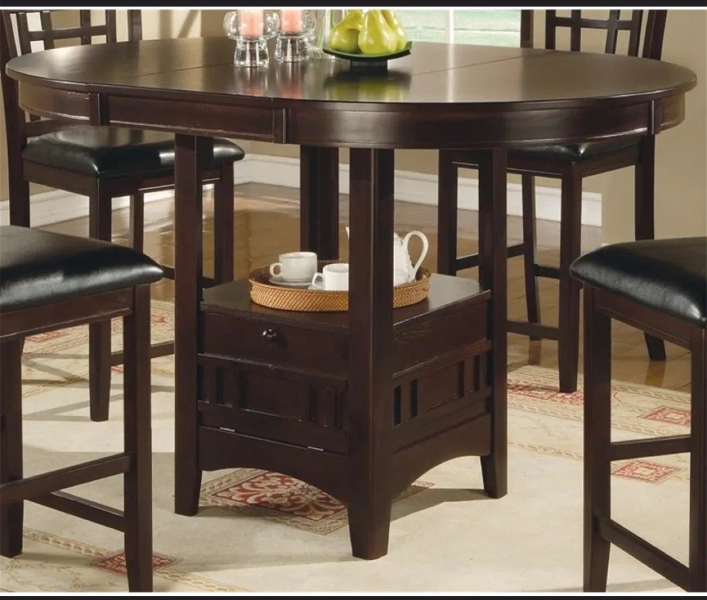 Dark Wood Dining Table