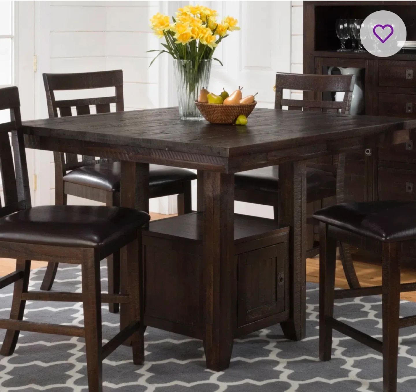 Dark Wood Dining Table