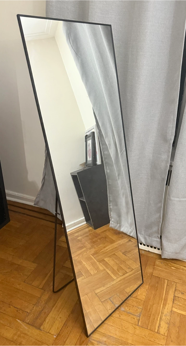 Full Length Standing Mirror with Kickstand – Black frame