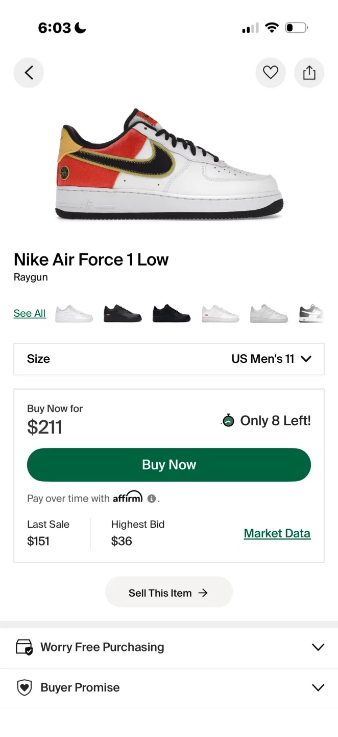 Nike Air Force 1 Low Raygun US Men's 11 - New image indicator(2)