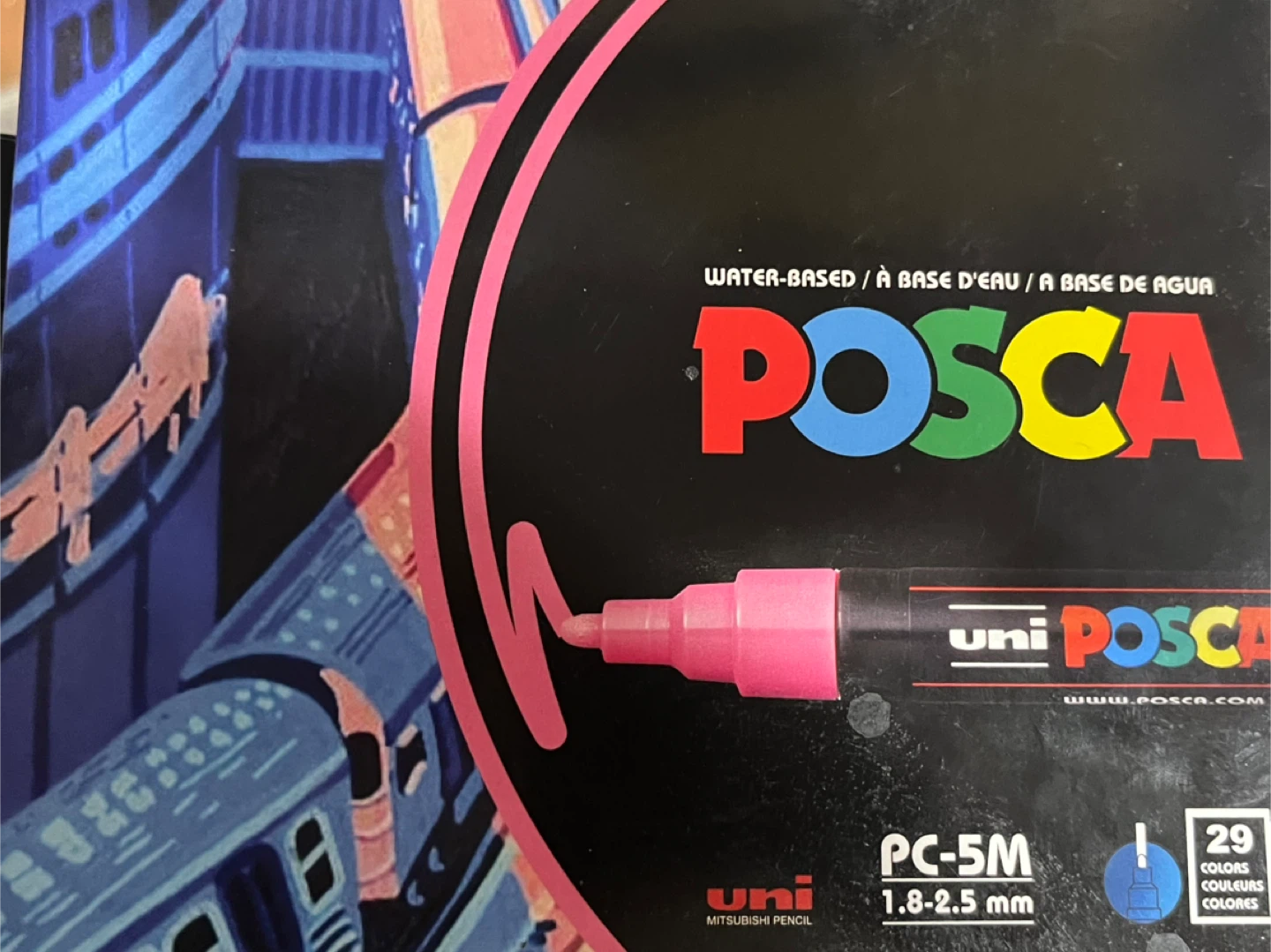 Uni Posca PC-5M Paint Marker Set - 29 Colors