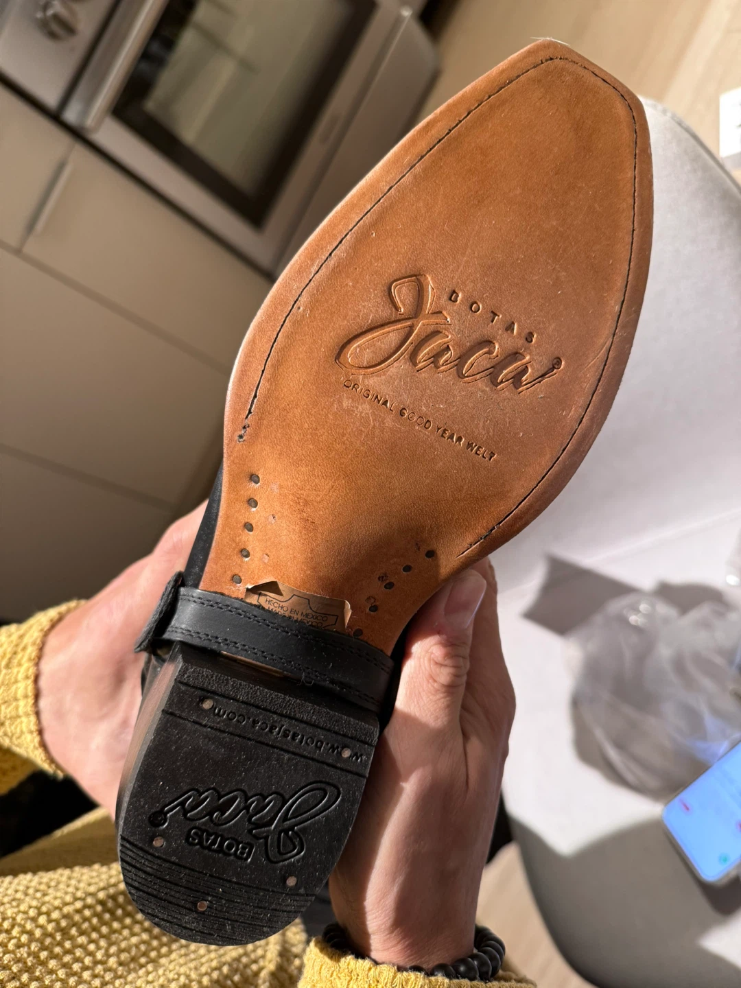 Jaca Black Leather Cowboy Boots - photo 2