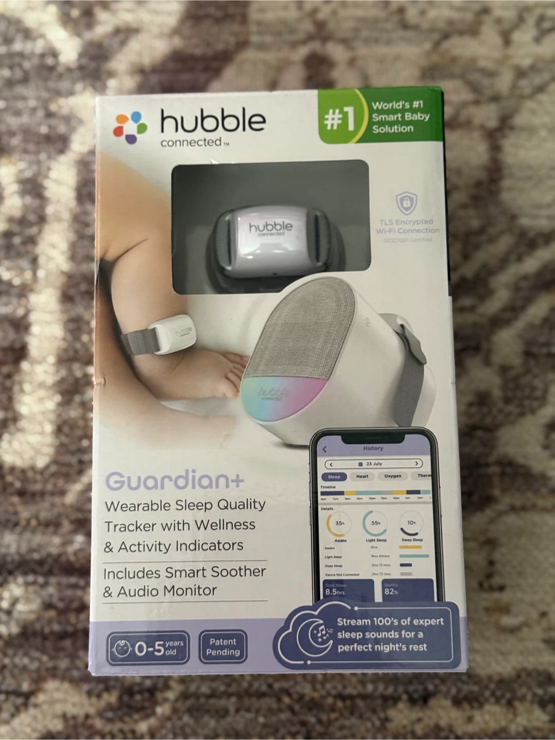 Hubble Guardian+ Wearable Sleep Quality Tracker - New